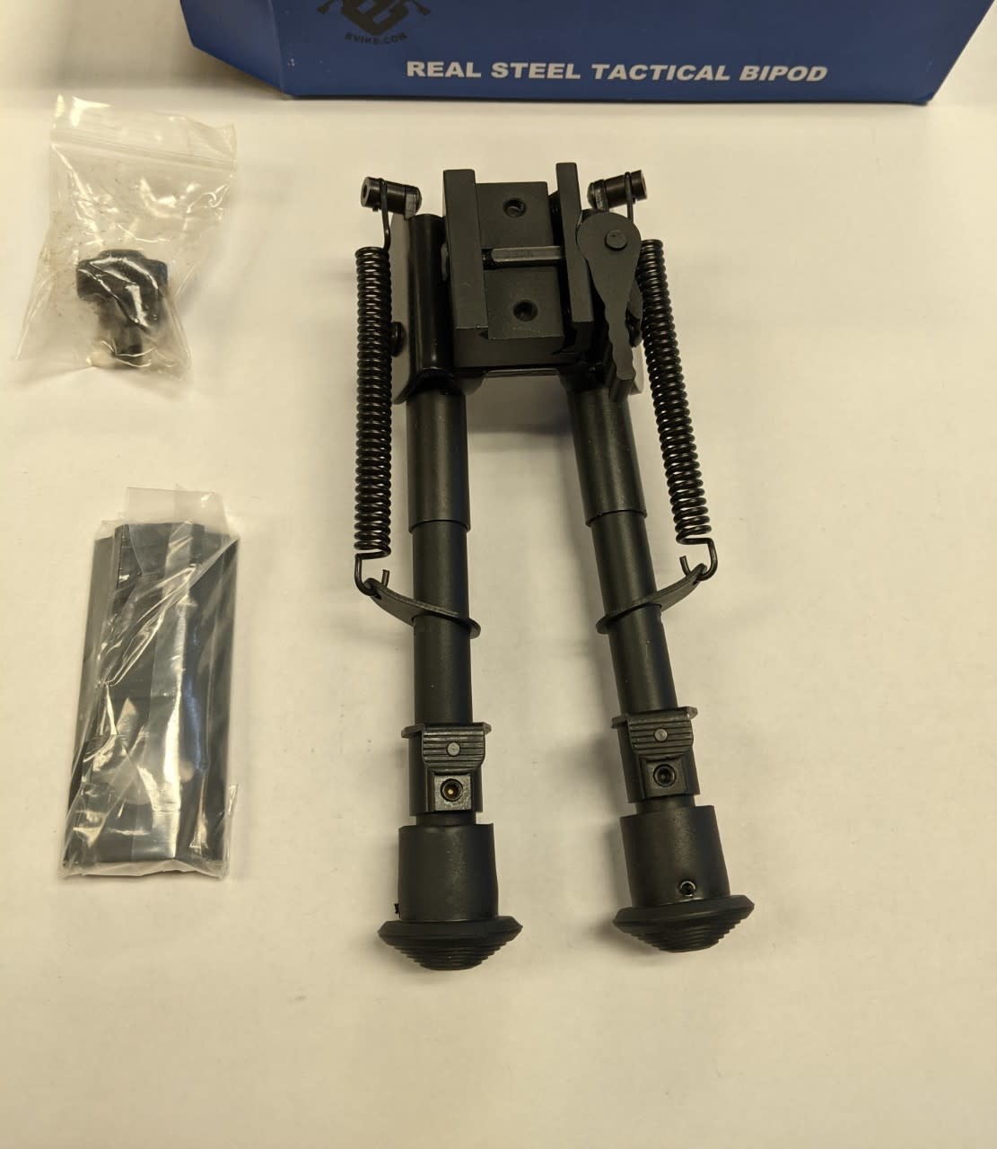 EVIKE Evike.com Adjustable Real Steel Tactical Bipod w/ Harris and RIS Mounts