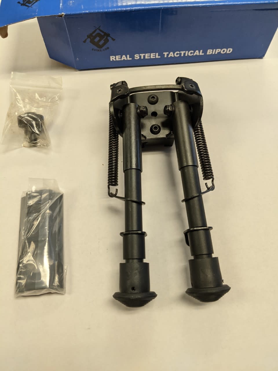 EVIKE Evike.com Adjustable Real Steel Tactical Bipod w/ Harris and RIS Mounts
