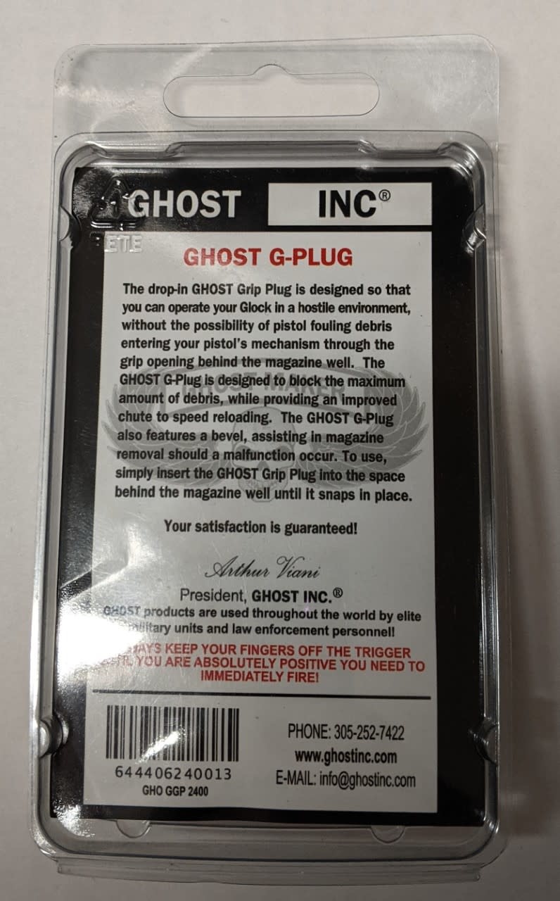 GHOST GHOST GRIP PLUG FOR MEDIUM & LARGE FRAME GLOCKS GEN 1-3