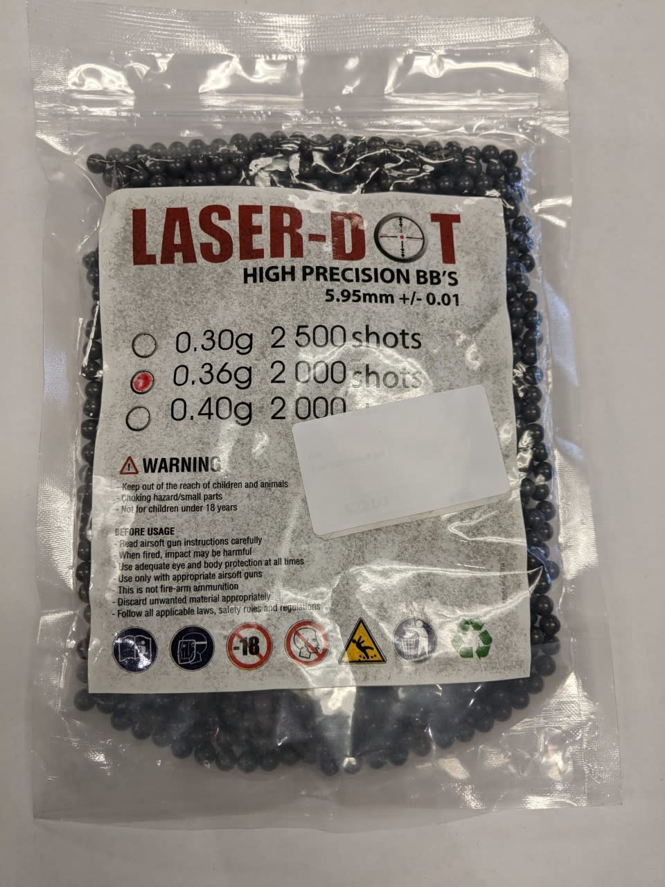 LASER-DOT LASER-DOT HIGH PRECISION SNIPER BB'S (5.95MM)