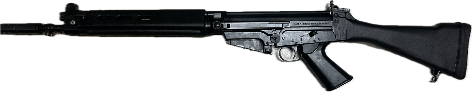 DSA USED DSA SA58 FAL 16" Traditional Profile Barrel, Fixed Stock Rifle Features