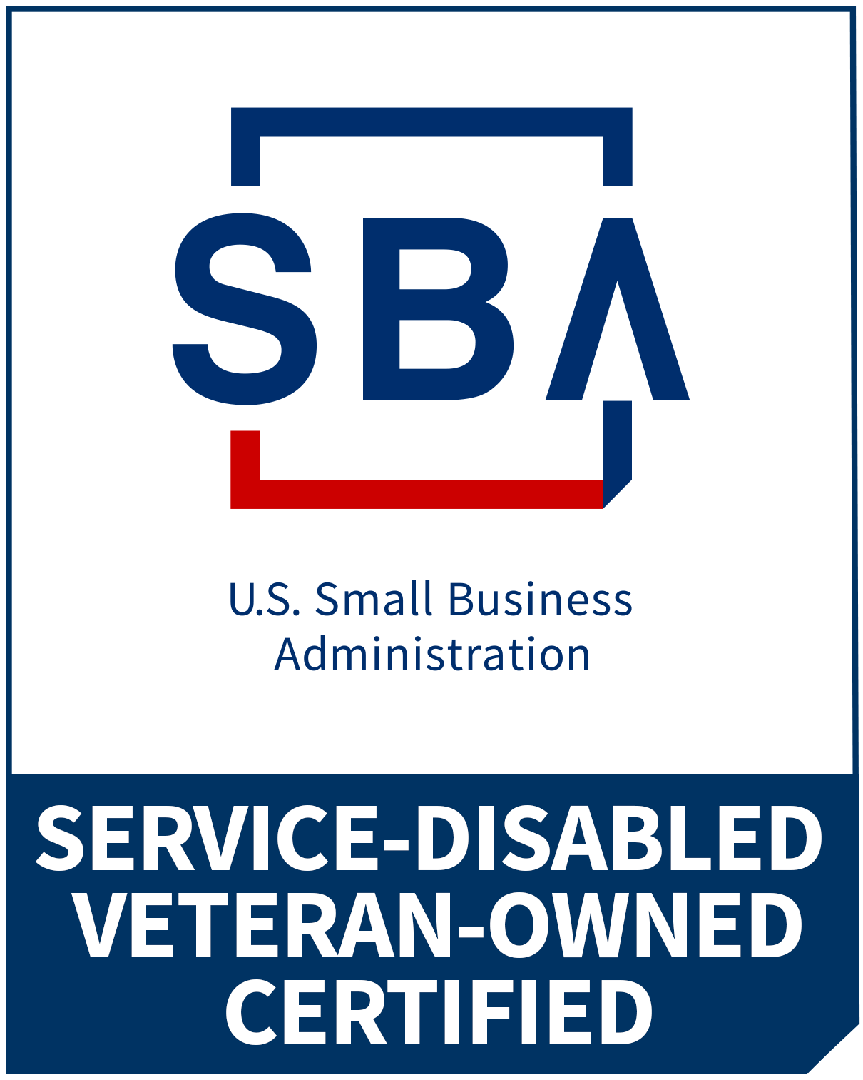 Service-Disabled Veteran-Owned Certified - SBA Logo