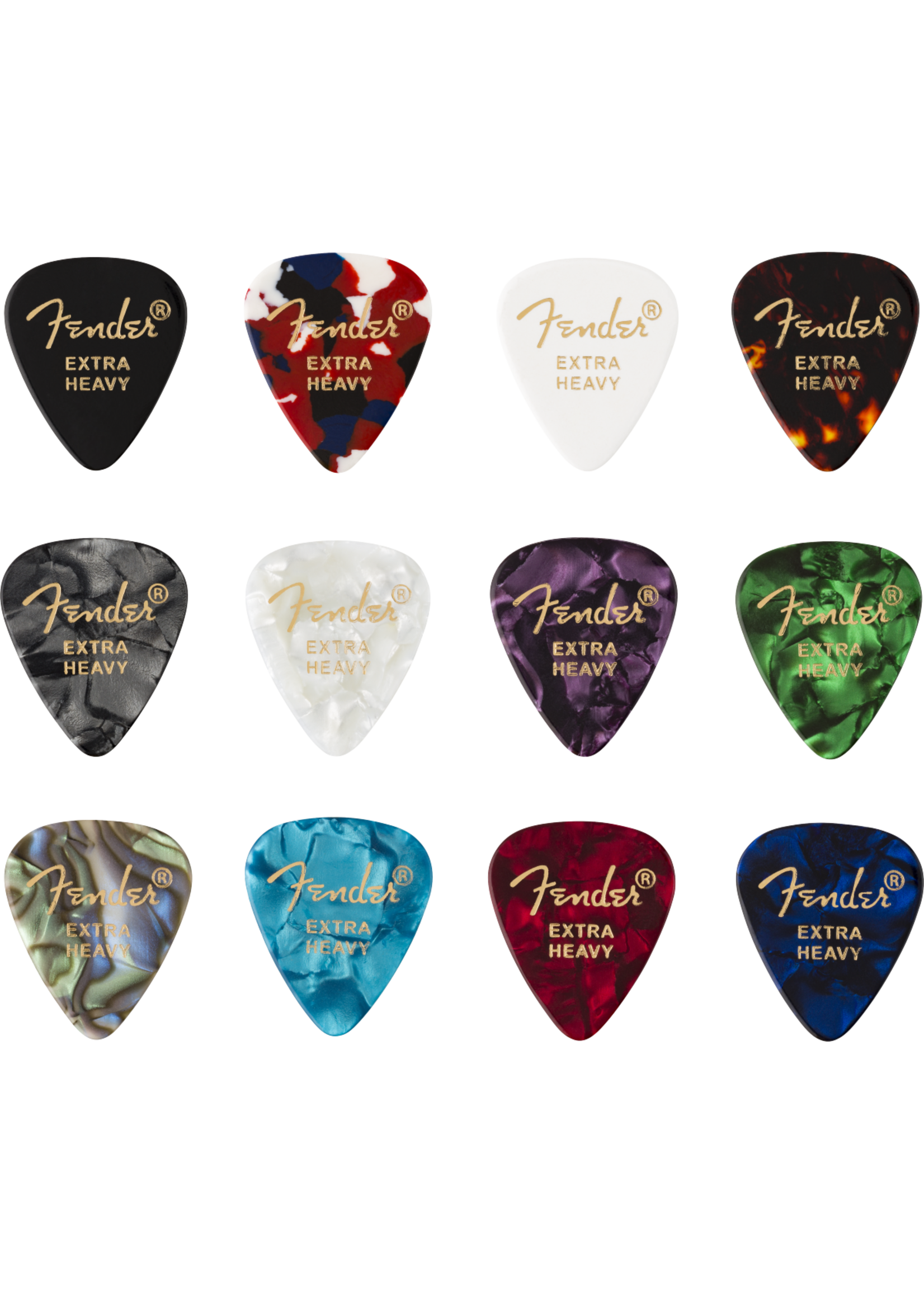 Fender Fender Pick Pack 351 Celluloid Colour Medley