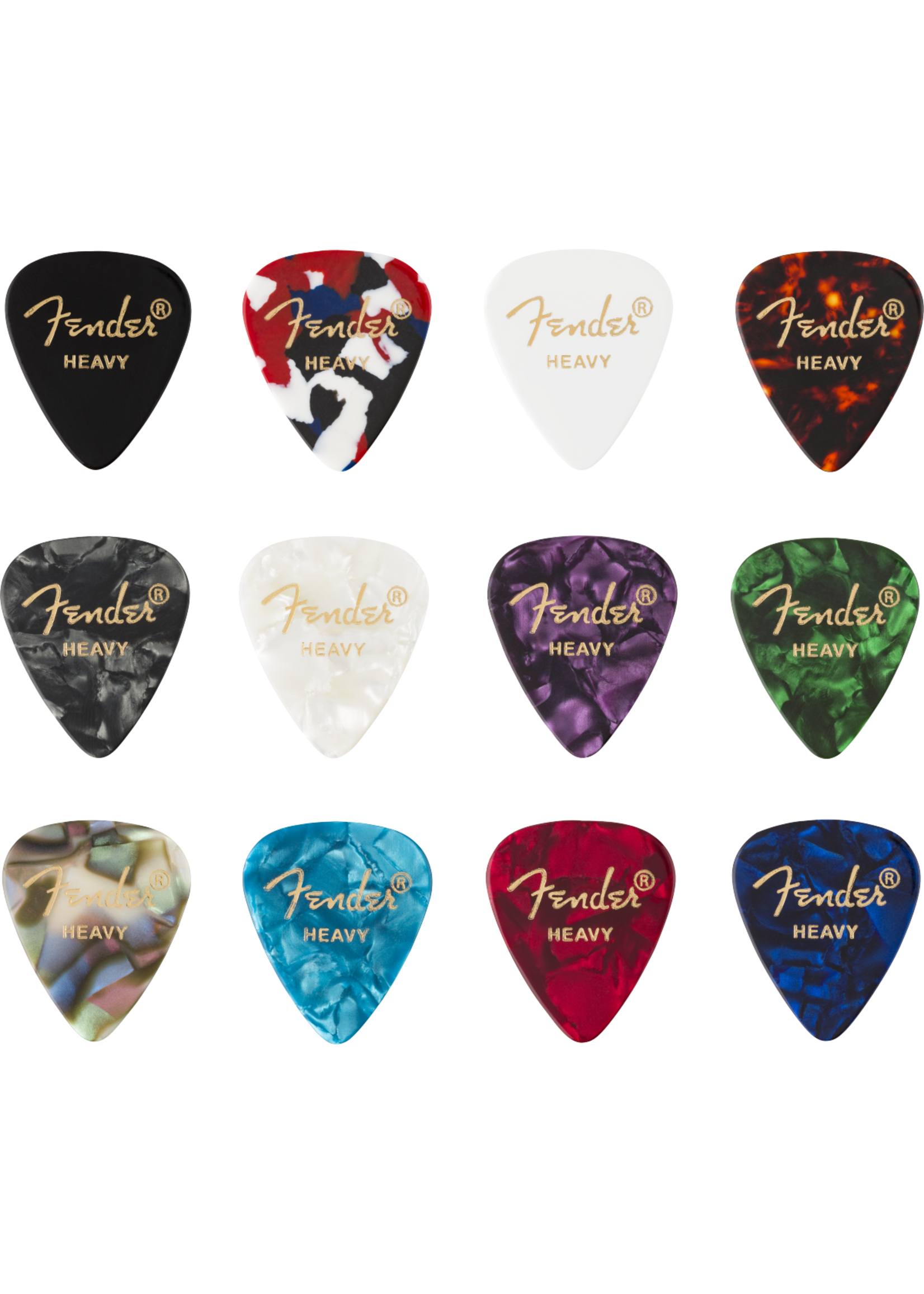 Fender Fender Pick Pack 351 Celluloid Colour Medley