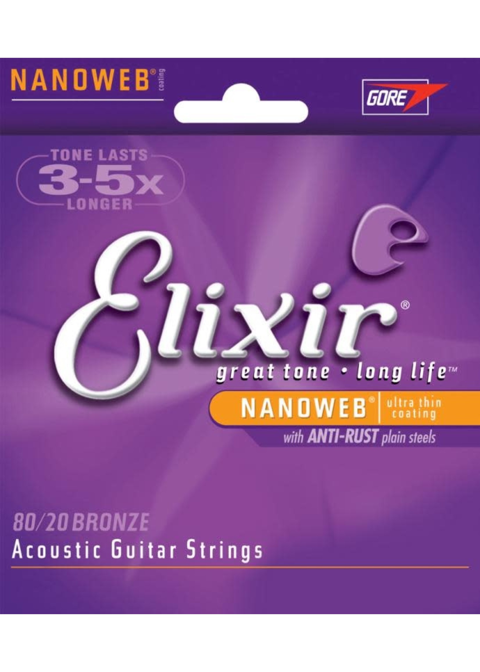 Elixir Elixir Strings Acoustic 80/20 Bronze Nanoweb