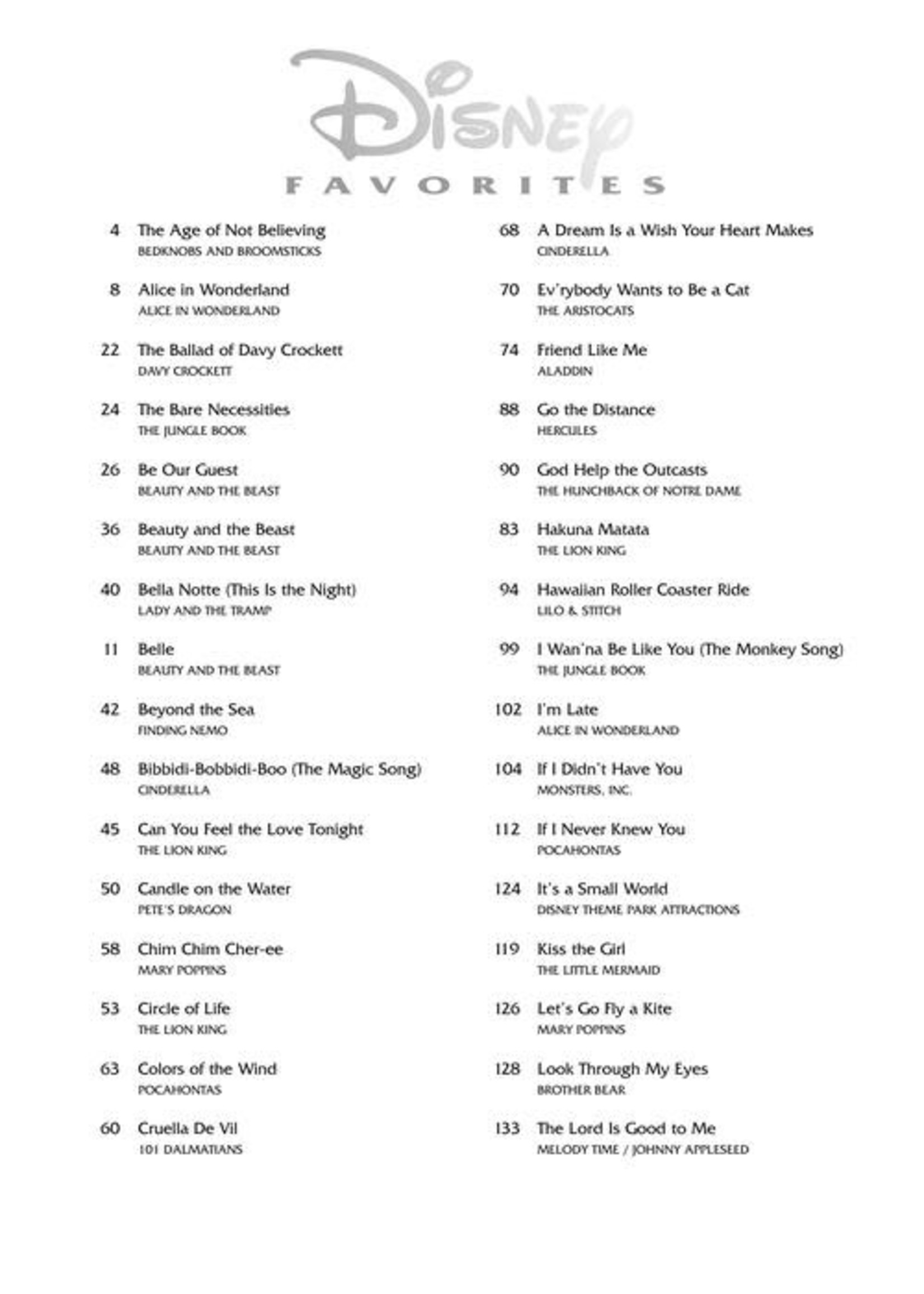 Hal Leonard EZ Play 392 - Disney Favourites