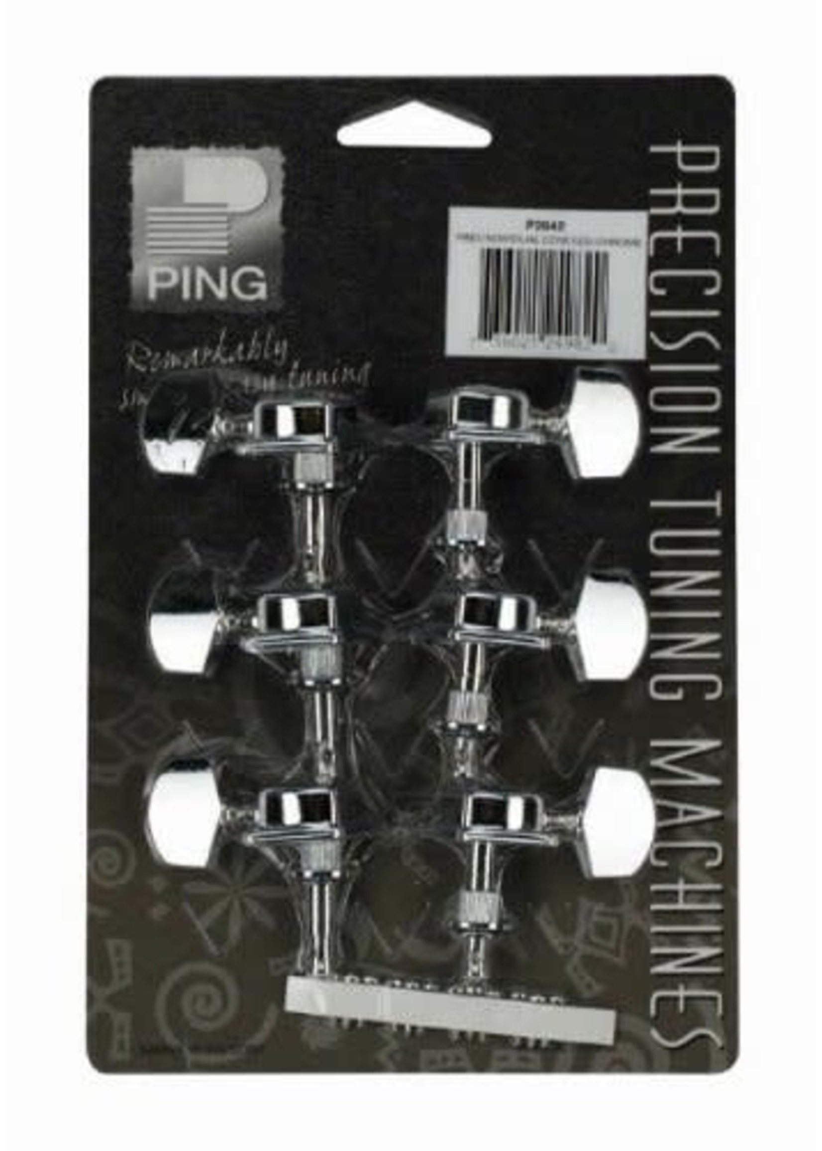 Ping Ping Machine Heads 3 + 3 Covered Chrome Steel String