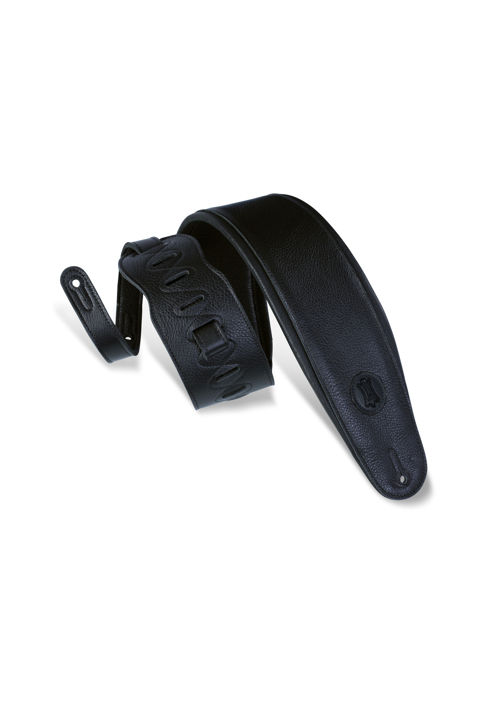 Levy's Levy's Guitar Strap 4" Wide Leather Black MSSB2-4-BLK