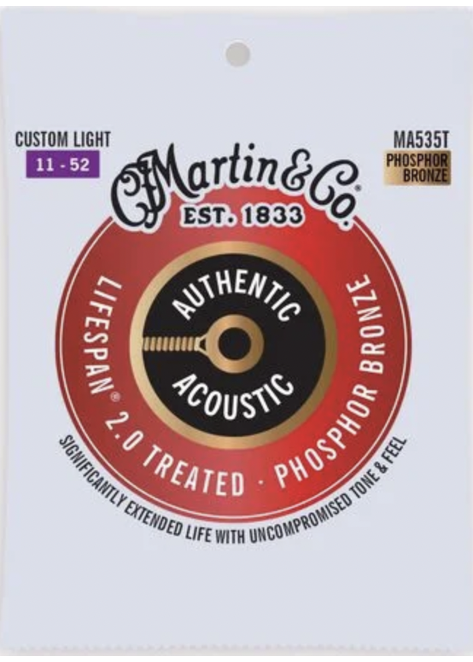 Martin Martin Authentic Acoustic Lifespan 2.0 Guitar Strings Phosphor Bronze