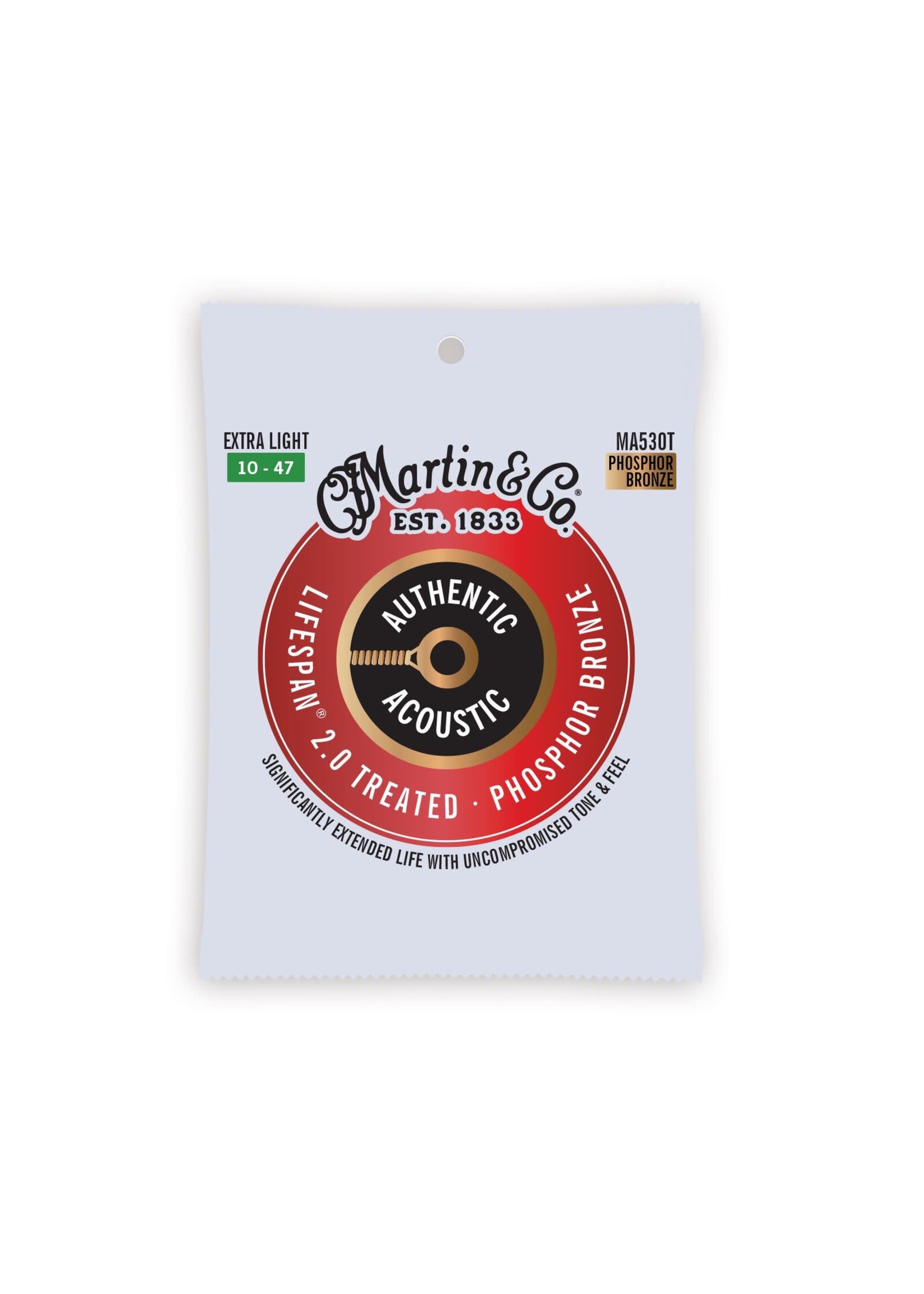 Martin Martin Authentic Acoustic Lifespan 2.0 Guitar Strings Phosphor Bronze