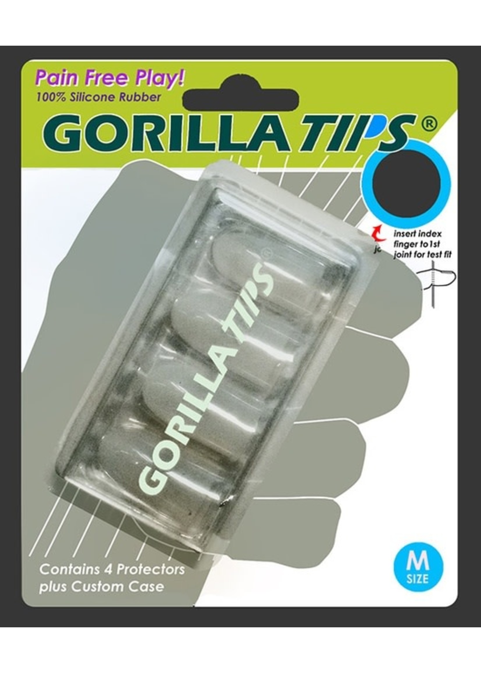 Gorilla Tips Gorilla Tips Fingertip Protectors Clear Size Medium