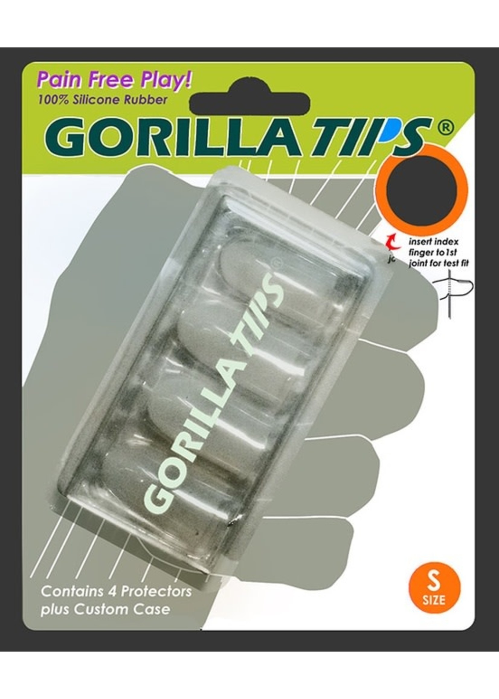 Alfred Gorilla Tips Fingertip Protectors Clear Size Small