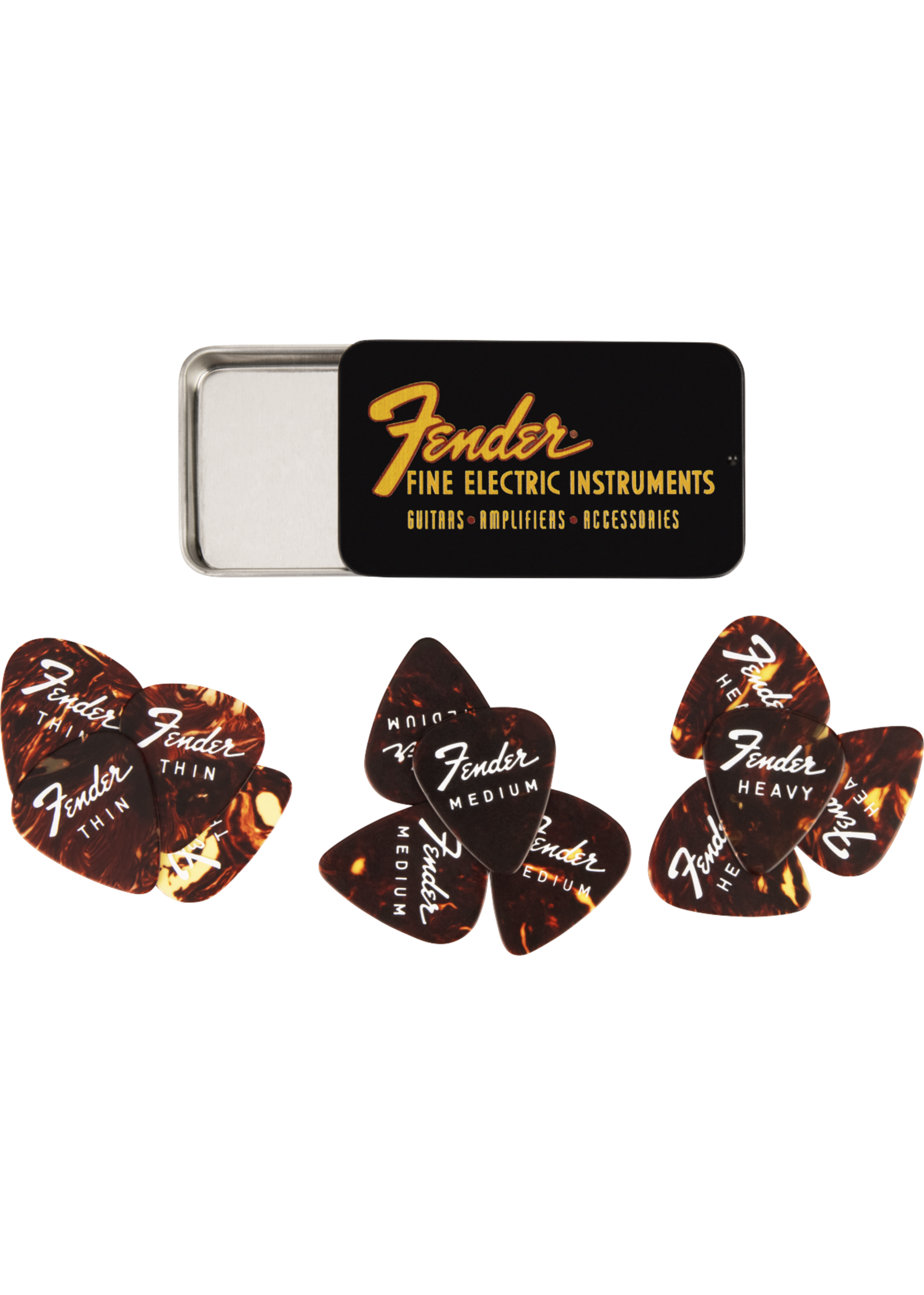 Fender Fender Fine Electric Pick Tin 12-Pack