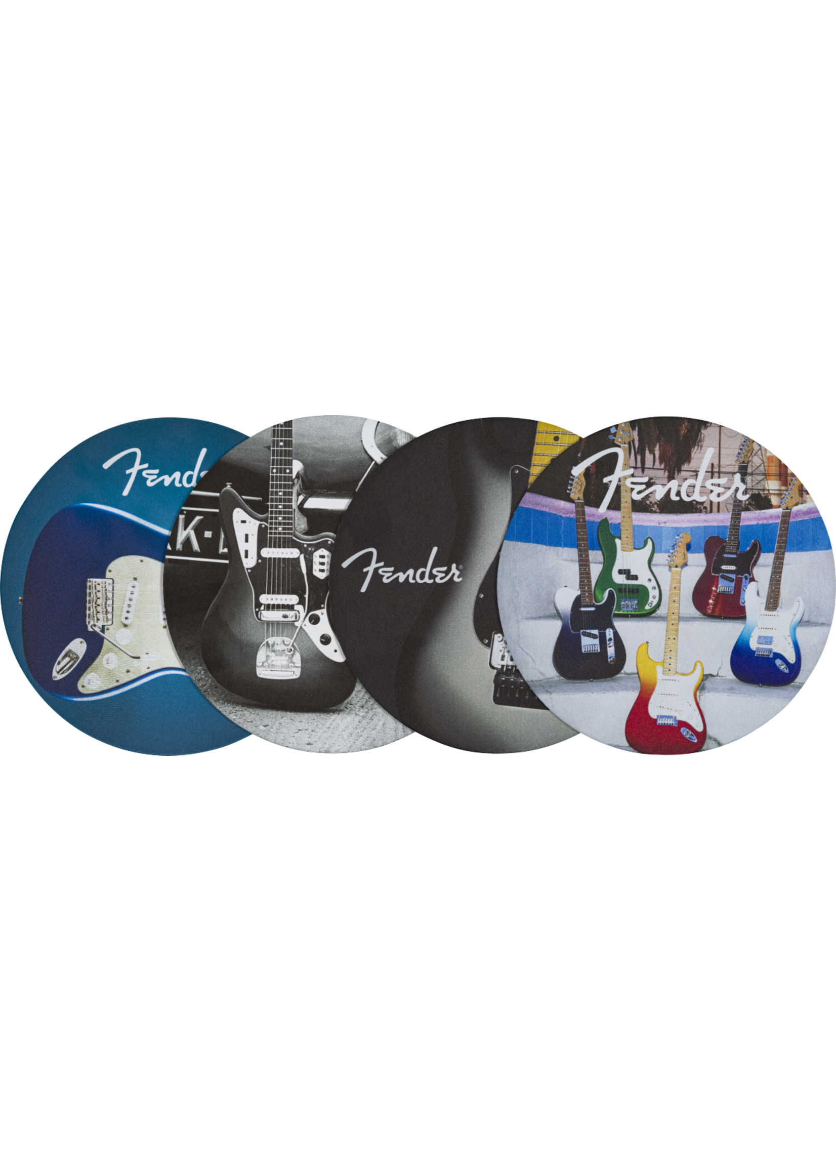 Fender Fender Guitars Coasters 4-Pack Multi-Colour Leather