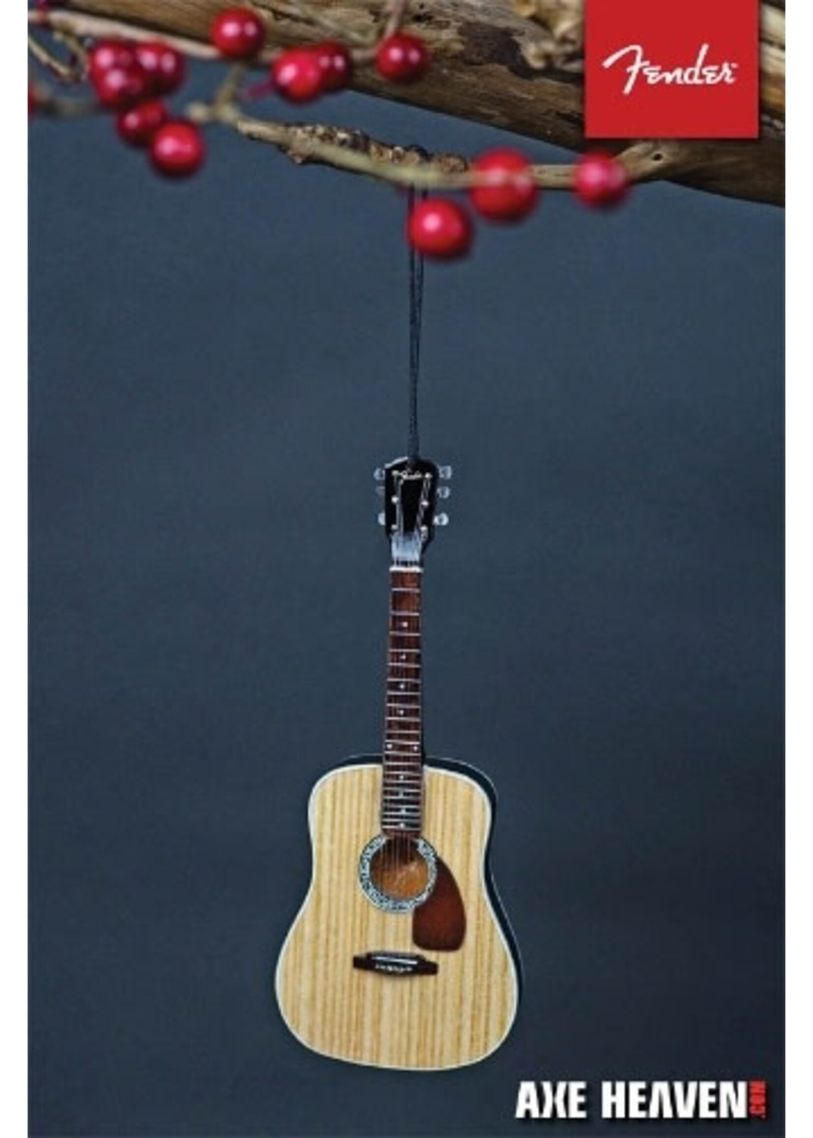 Hal Leonard Fender Holiday Ornament PD-1 Dreadnaught Acoustic 6"