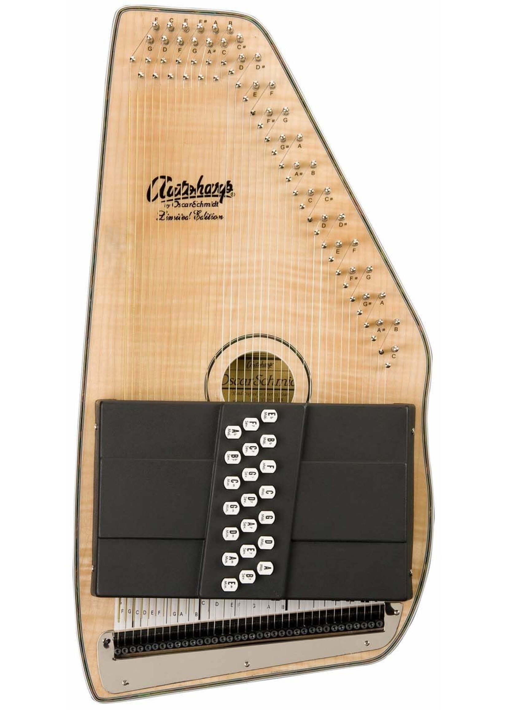 Oscar Schmidt Oscar Schmidt Autoharp 21 Chord Flame Maple OS11021FNE