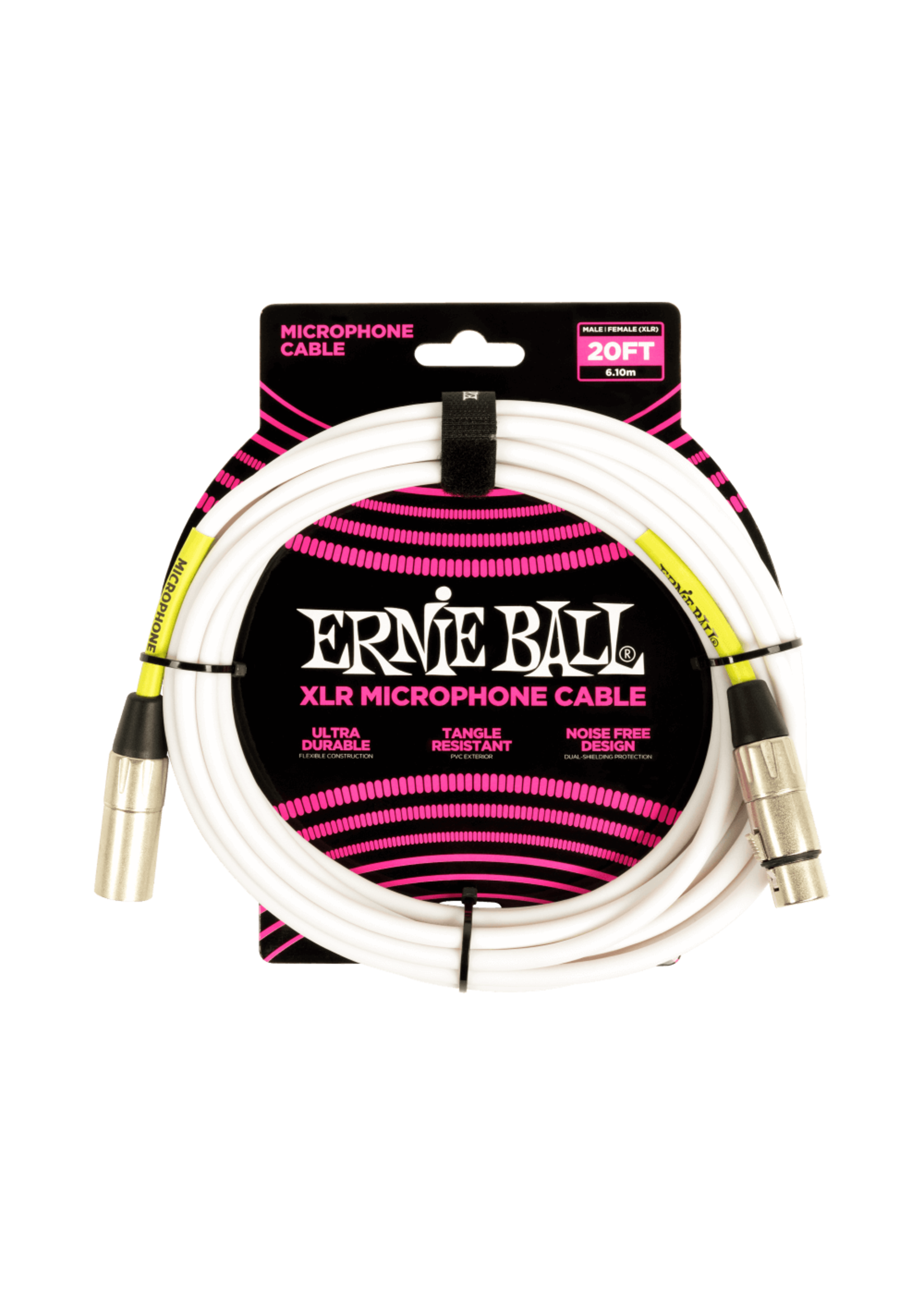 Ernie Ball Ernie Ball Microphone Cable 20' White
