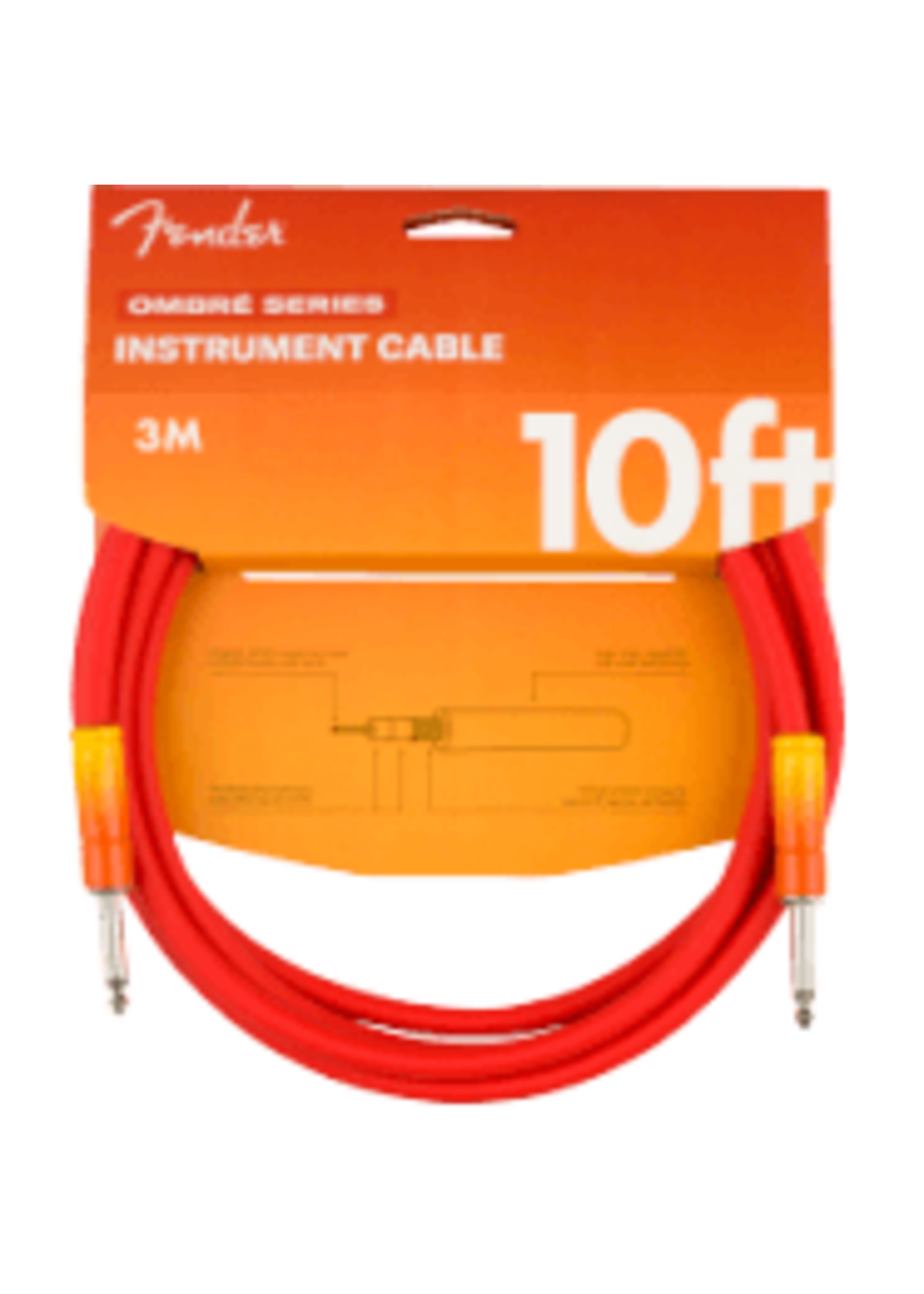 Fender Fender Cable Instrument Ombre Tequila Sunrise Straight 10'