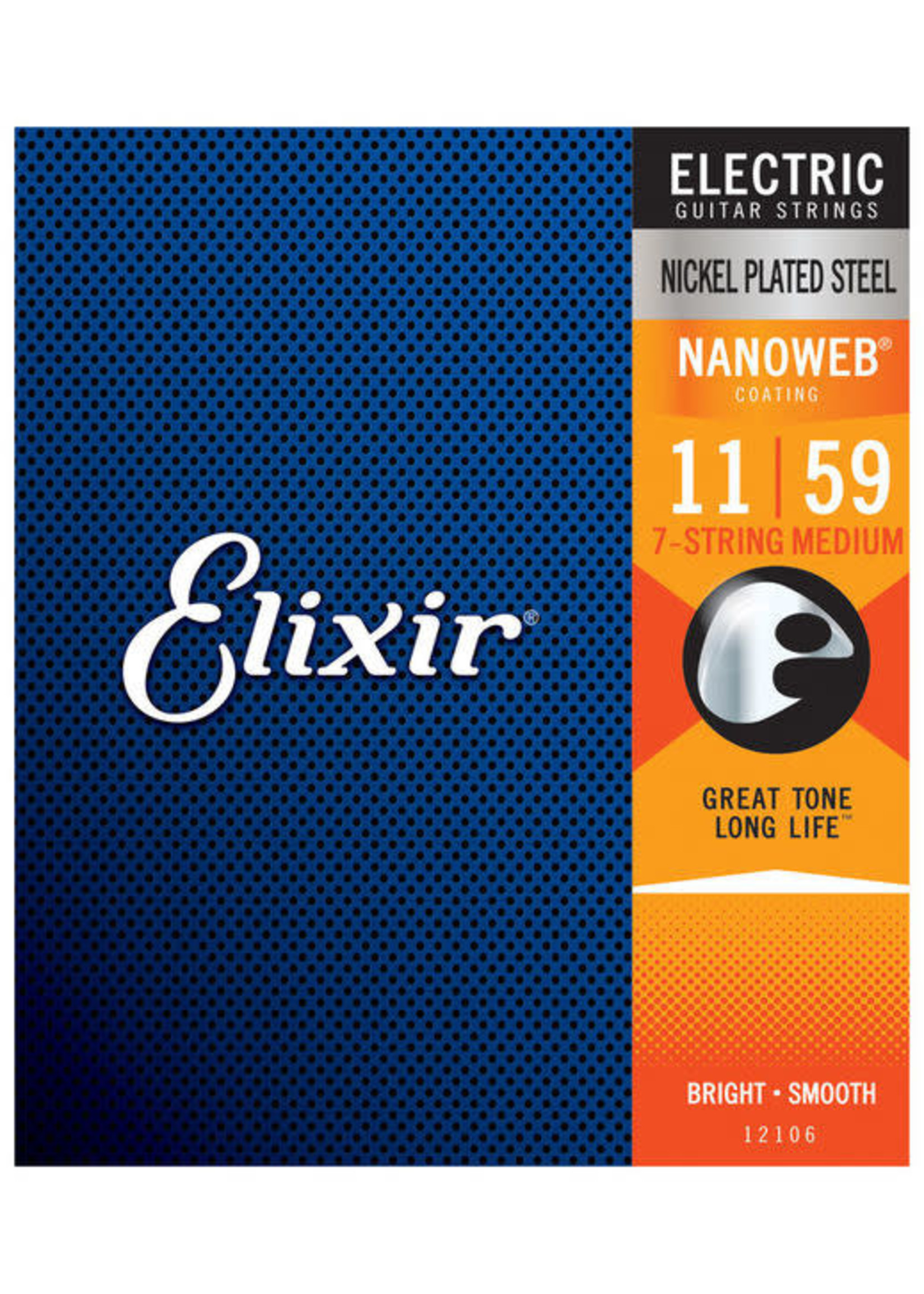 Elixir Elixir Nanoweb Electric Guitar Strings 7 String Medium