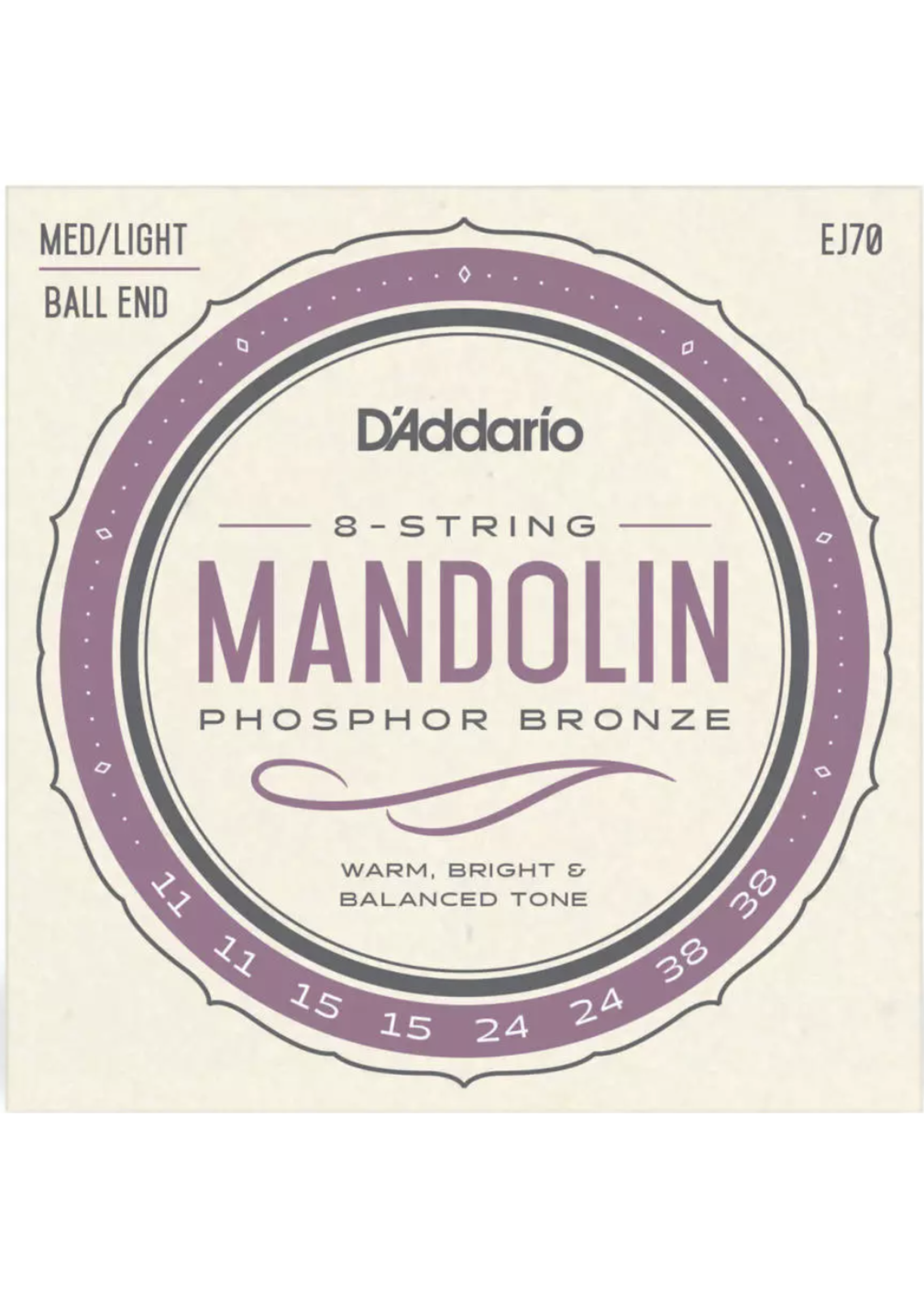 D'Addario D'Addario Mandolin Strings Phosphor Bronze Ball End EJ70