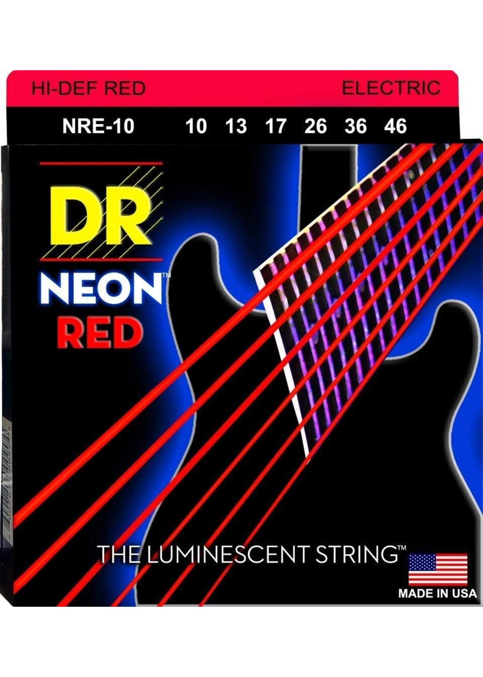 DR DR Neon Red Electric Guitar Strings