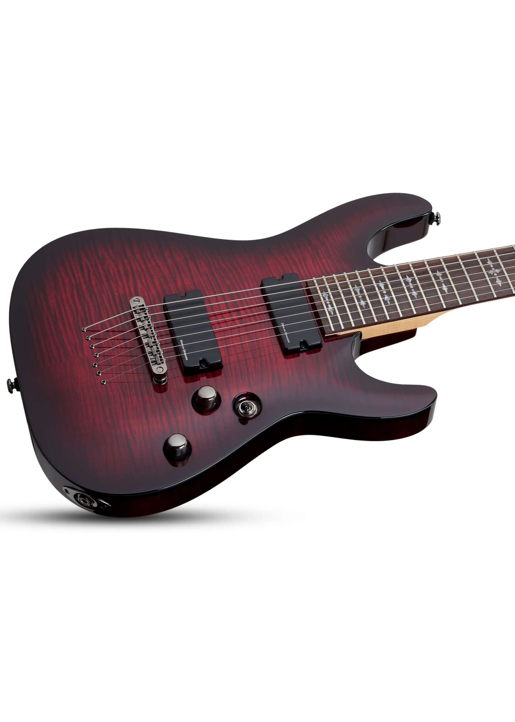 Schecter Schecter Electric Guitar Demon-7 Flamed Maple Top Crimson Red Burst 3249-SHC