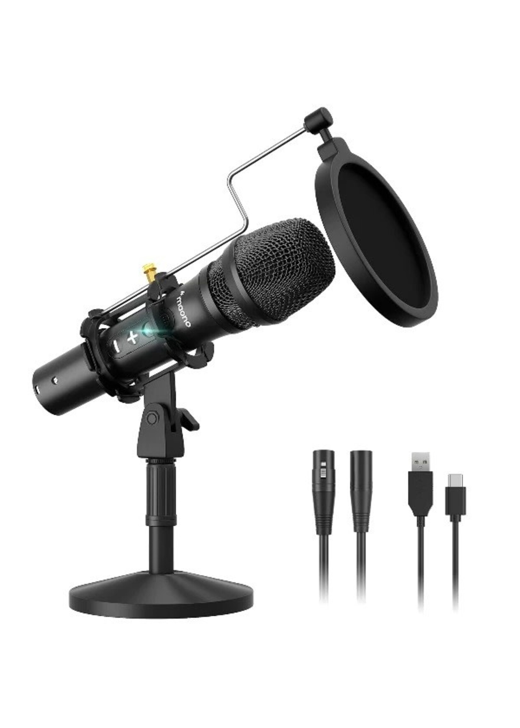 Maono Maono Microphone Dynamic USB/XLR w/Desktop Stand & Accessories