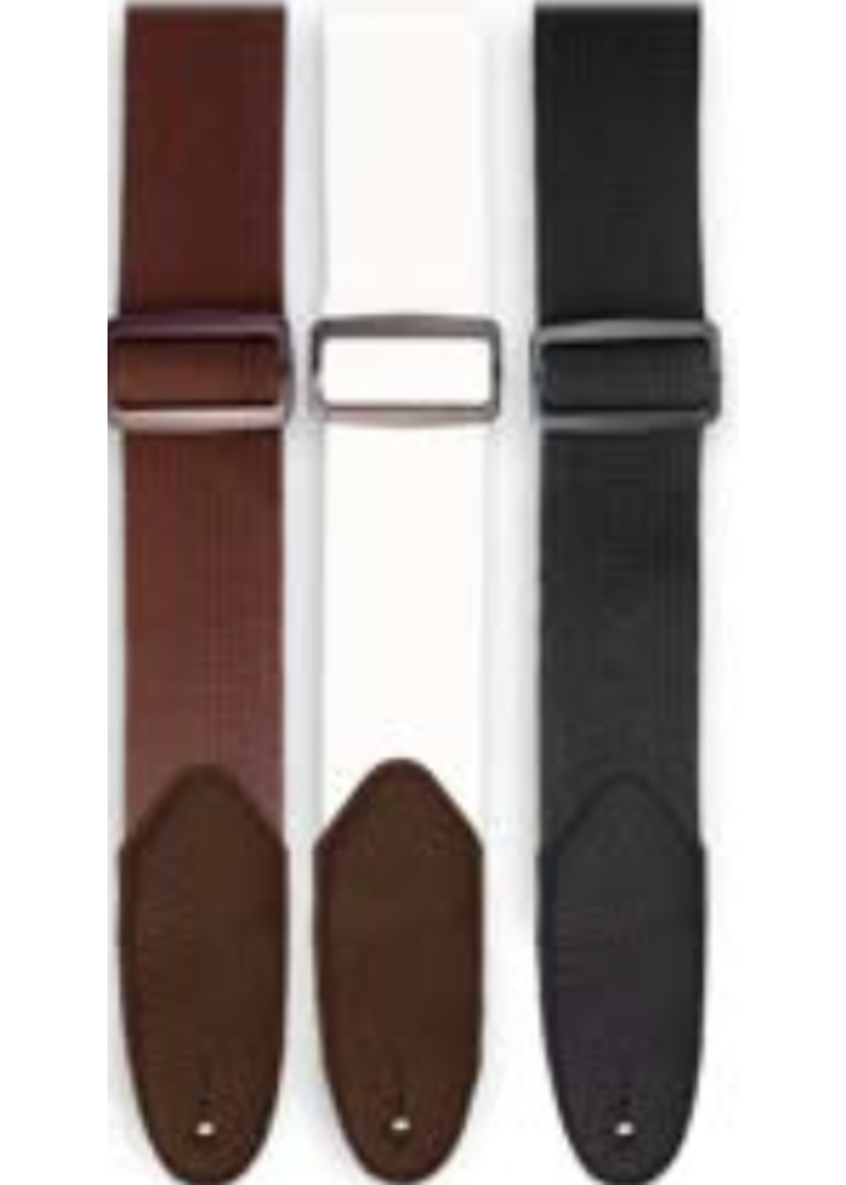 LM Guitar Straps LM Guitar Strap Basics Series Cotton w/ Suede Ends PS-3C