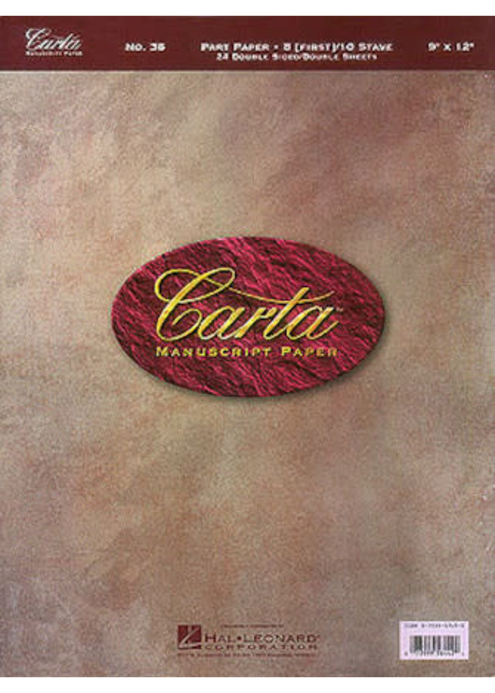 Hal Leonard Carta Manuscript Paper No. 36