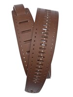 D'Addario D'Addario Guitar Strap Leather Vented Brown with Studs PAM007