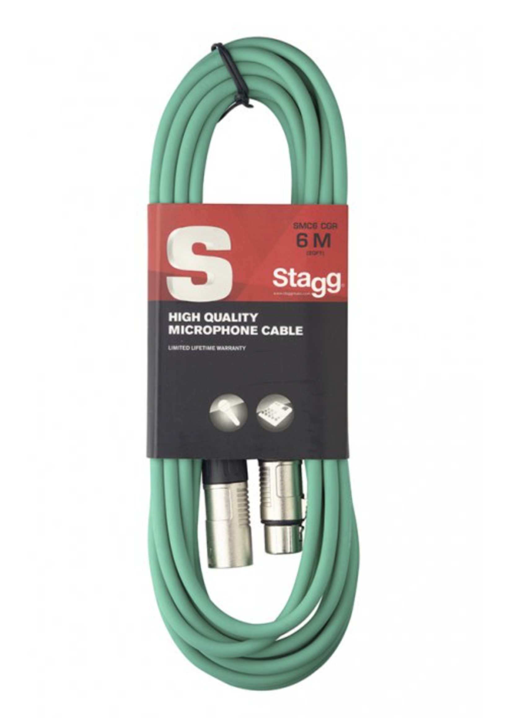 Stagg Stagg Microphone Cable XLR 20' Green - SMC6 CGR