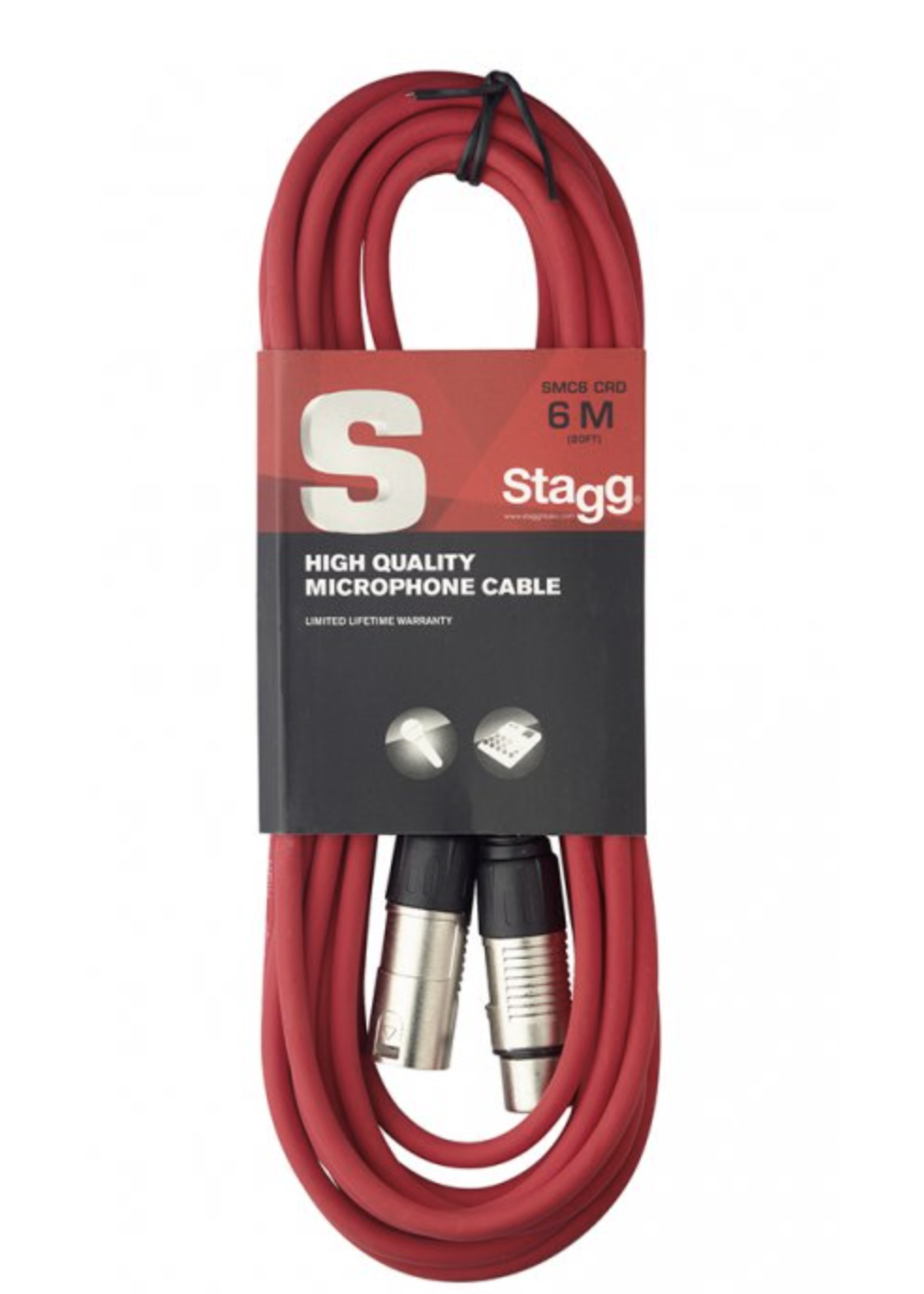 Stagg Stagg Microphone Cable XLR 20' Red - SMC6 CRD