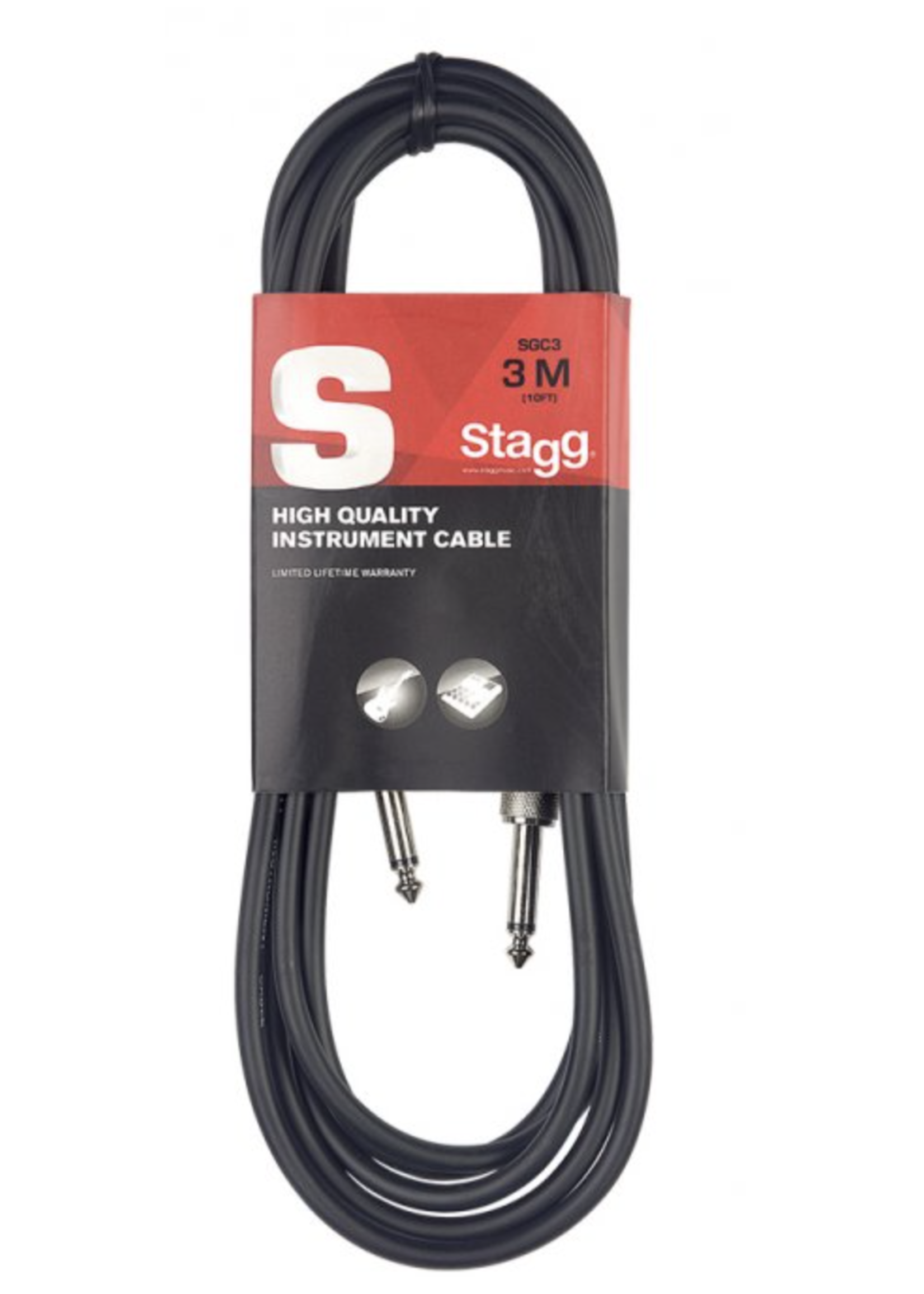 Stagg Stagg Instrument Cable 10' Black SGC3