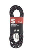 Stagg Stagg Instrument Cable 10' Vintage Tweed Black
