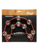 Stagg Stagg Cutaway Tambourine 20 Jingles - Red