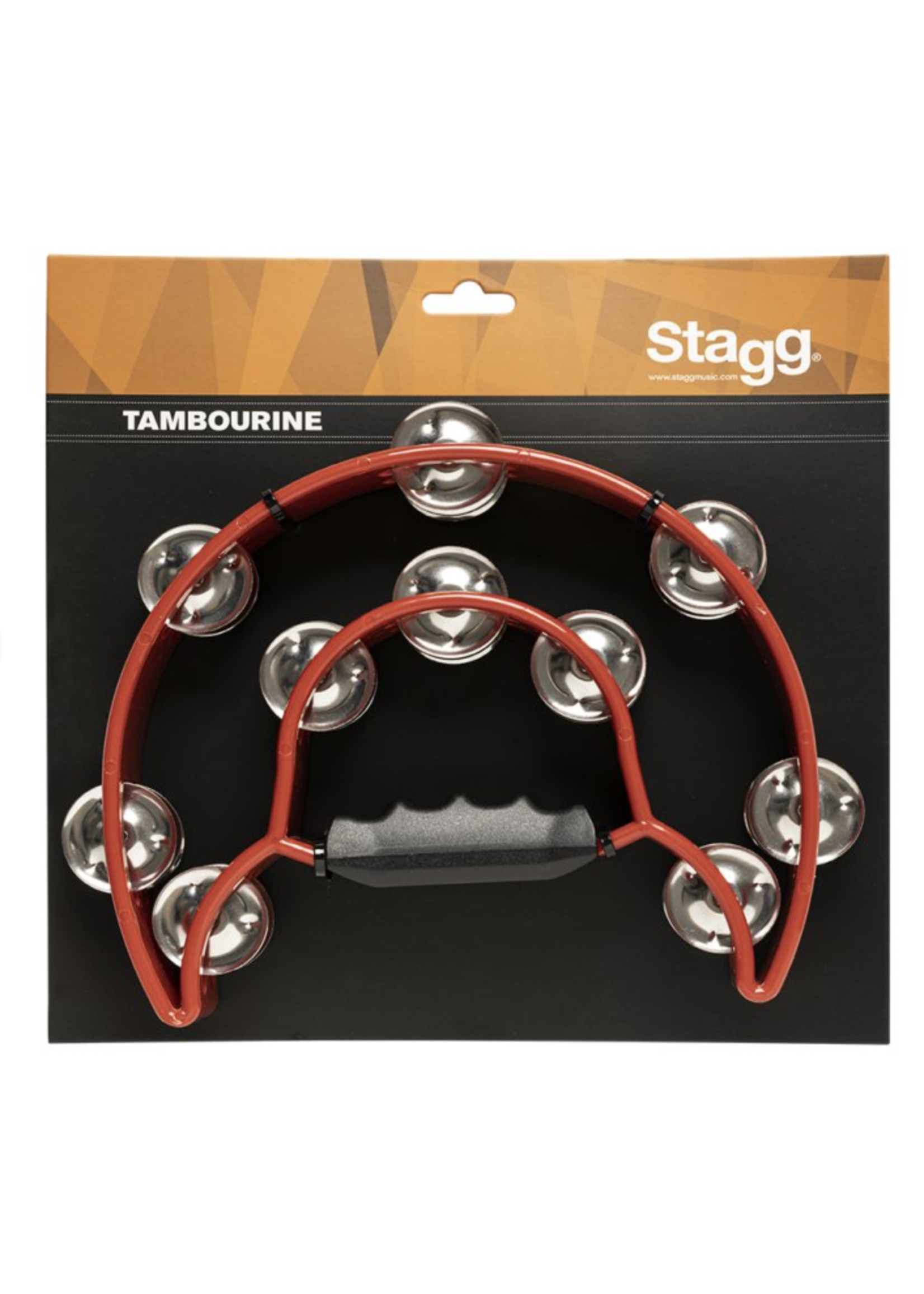 Stagg Stagg Cutaway Tambourine 20 Jingles - Red