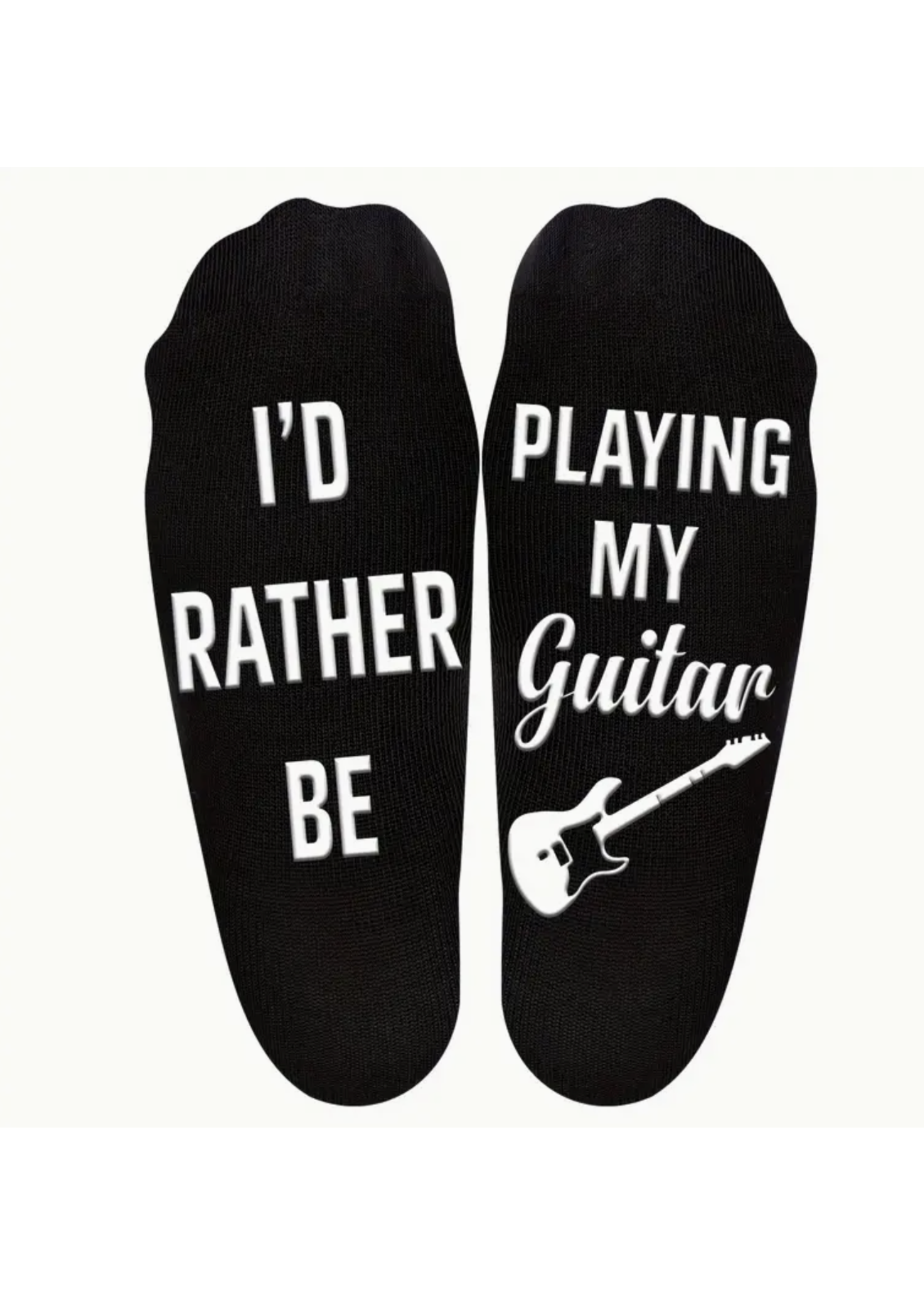 I'd Rather Be Playing My Guitar Socks One-Size