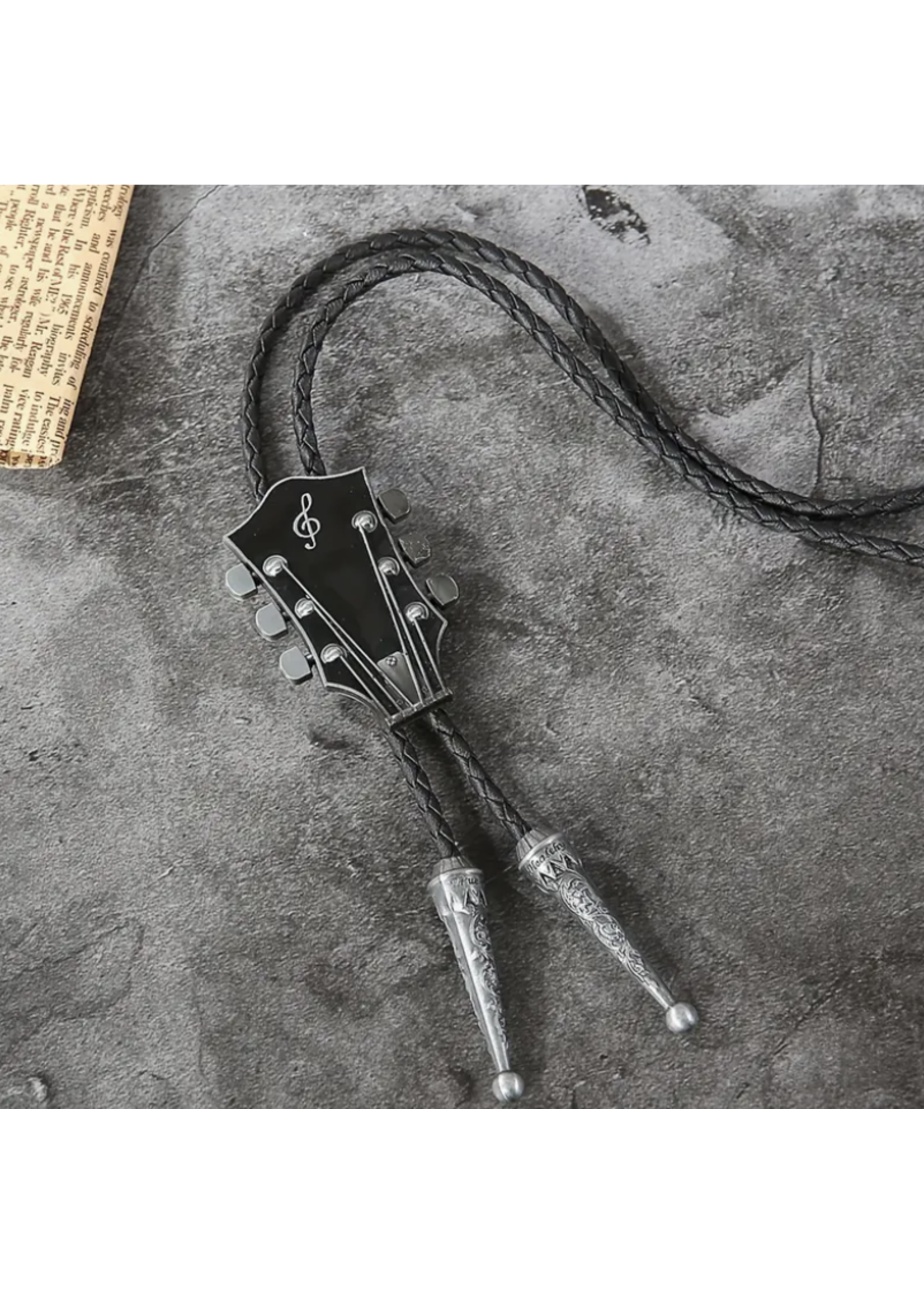 Guitar Headstock Bolo Tie