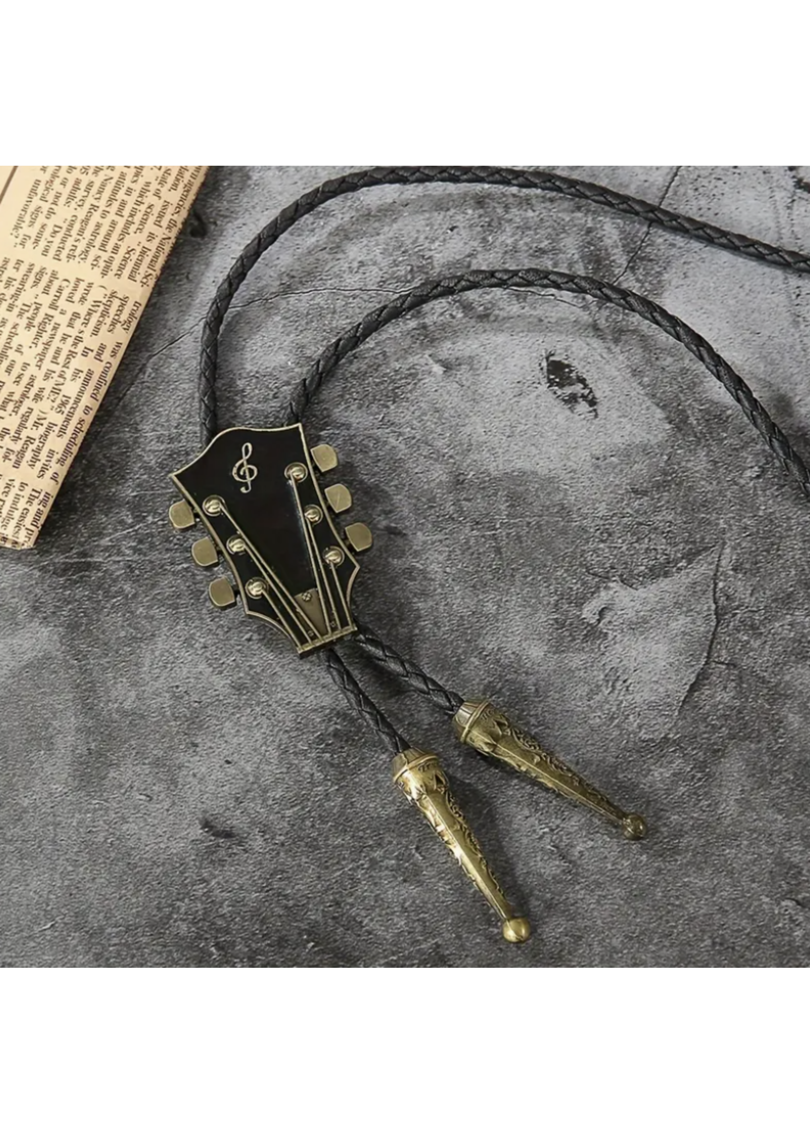Guitar Headstock Bolo Tie