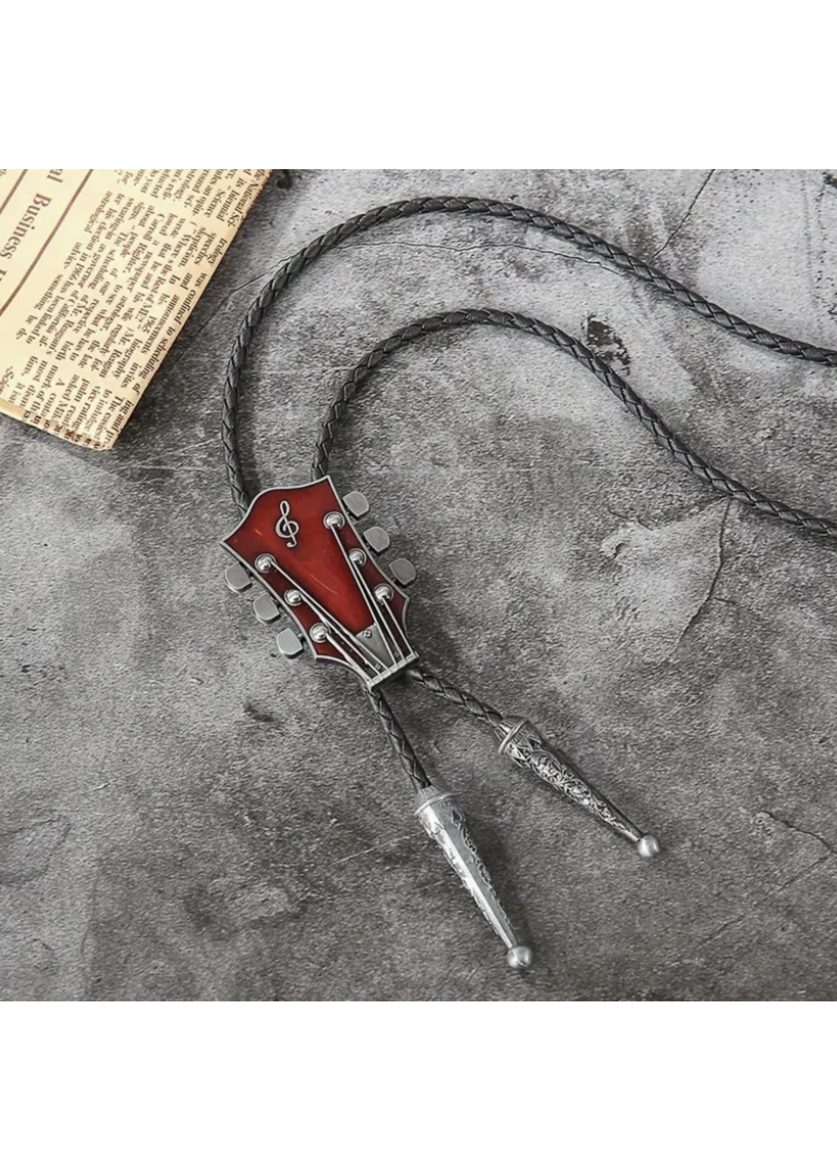 Guitar Headstock Bolo Tie