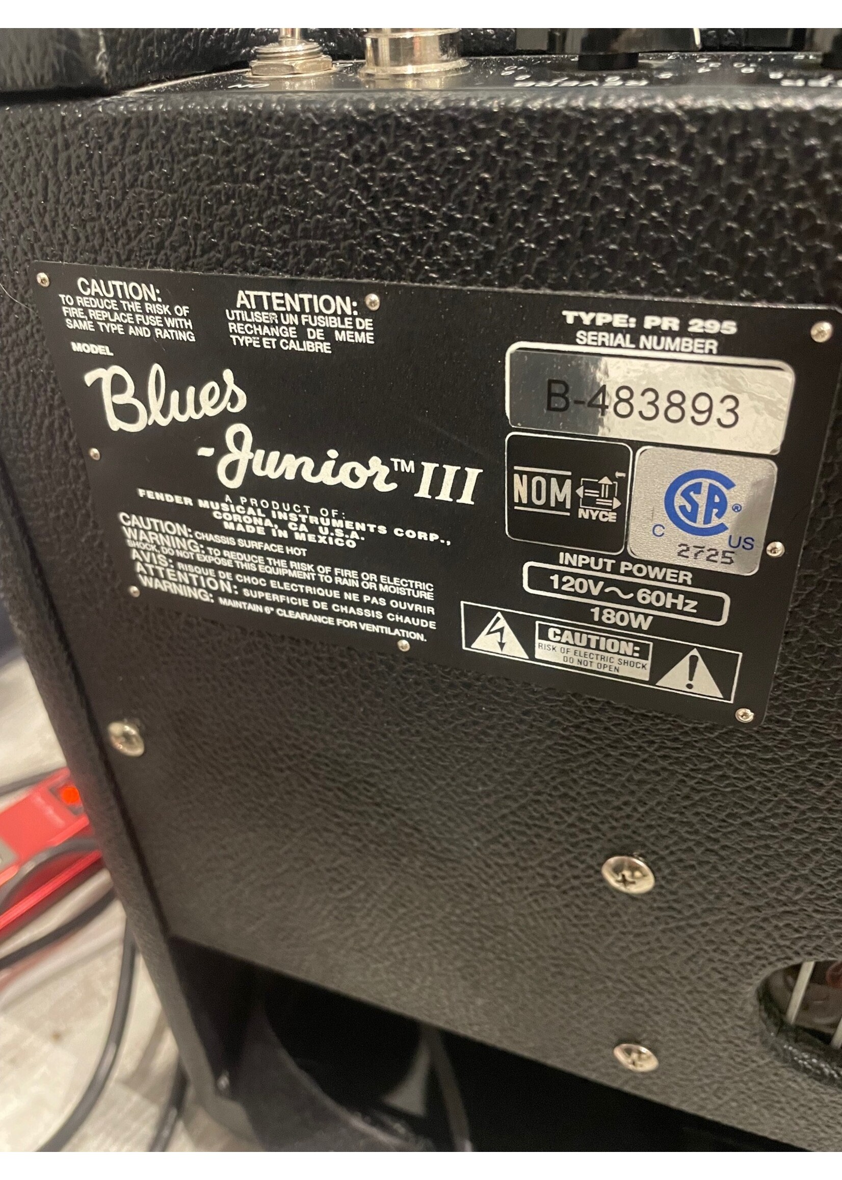 Fender Pre-owned Fender Blues Junior III Tube Amplifier