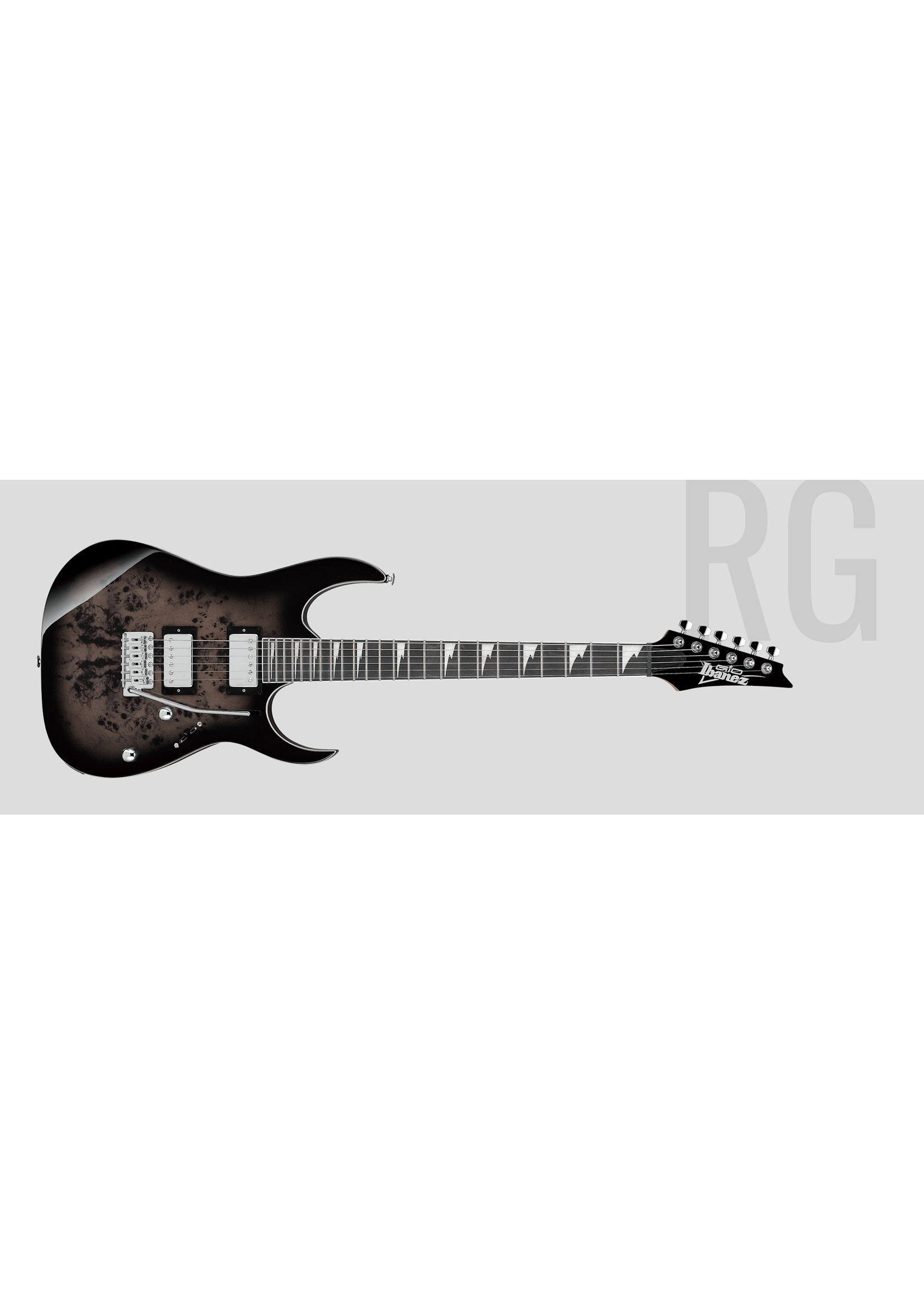 Ibanez Ibanez Electric RG Gio GRG220PA1 Transparent Brown Black Burst