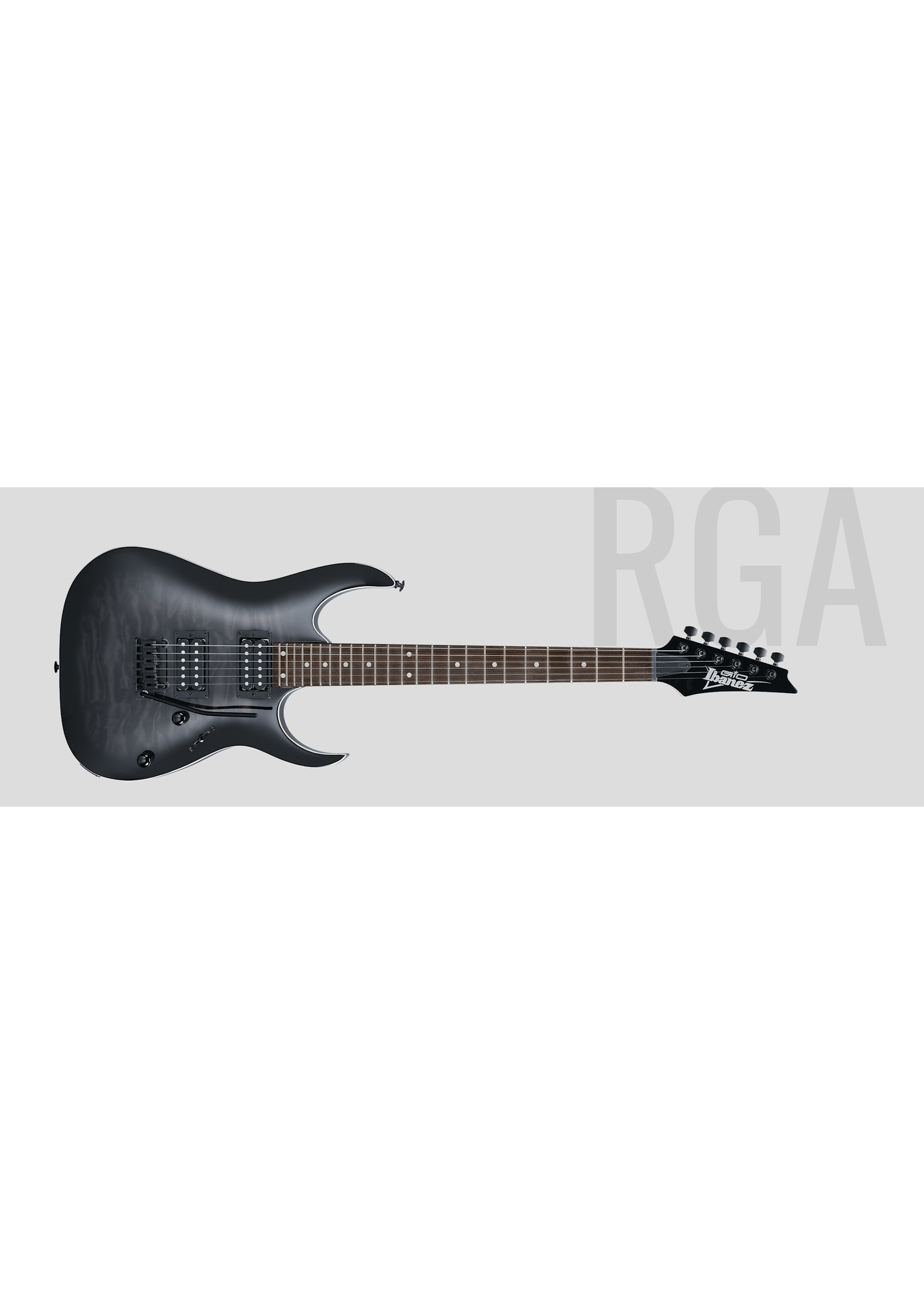 Ibanez Ibanez Electric RGA Gio RGA120QA Transparent Black Sunburst