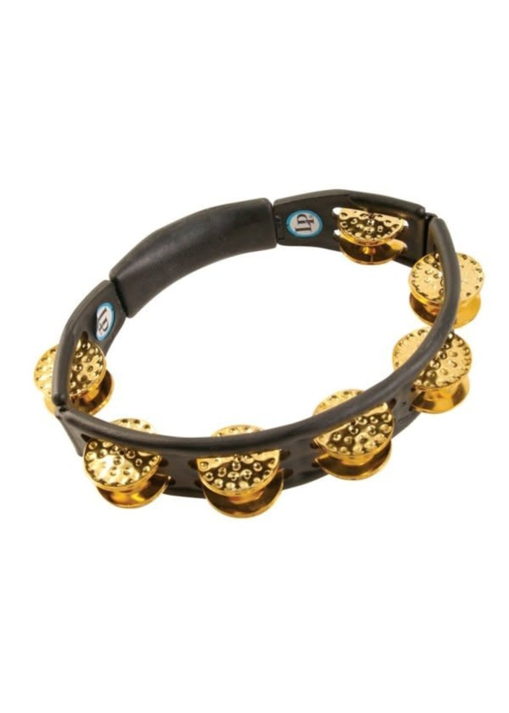 Latin Percussion Latin Percussion Cyclops, Dimpled Brass Jingles, Black, Hand Held Tambourine