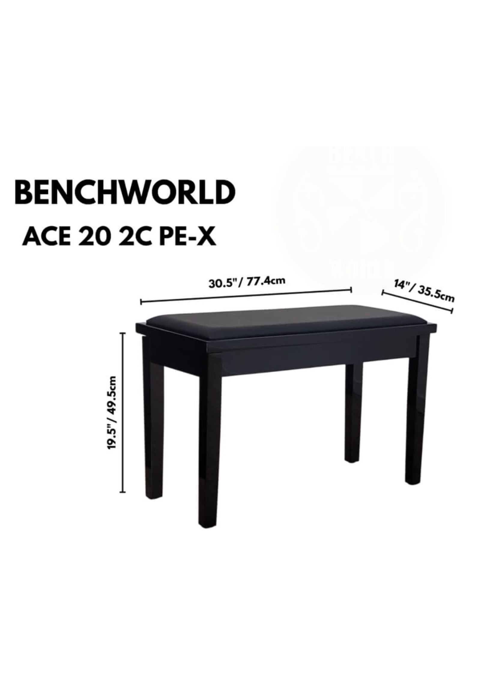 Benchworld Benchworld Piano Bench ACE 20 2C PE-X