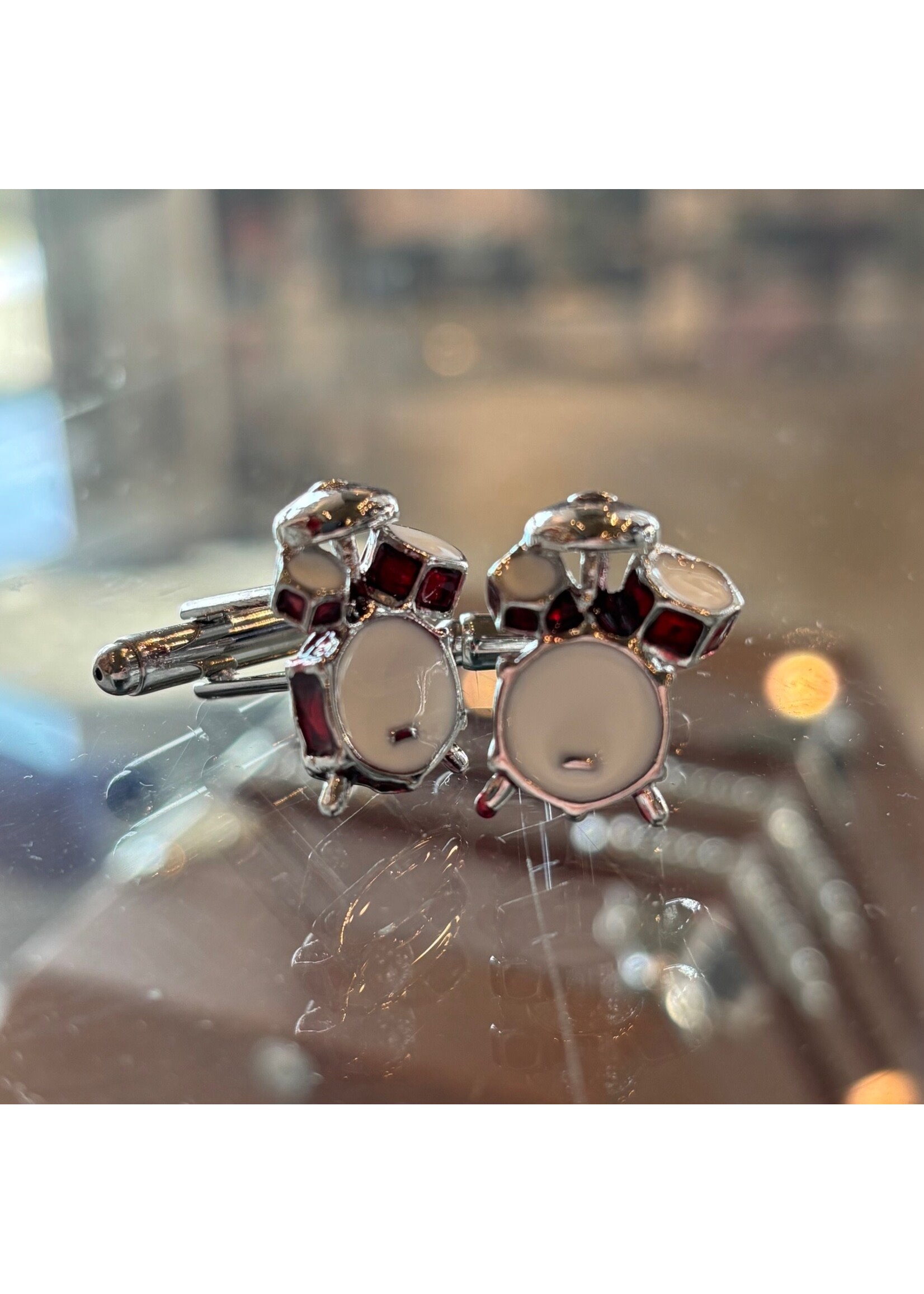 Drumkit Cufflinks - Red