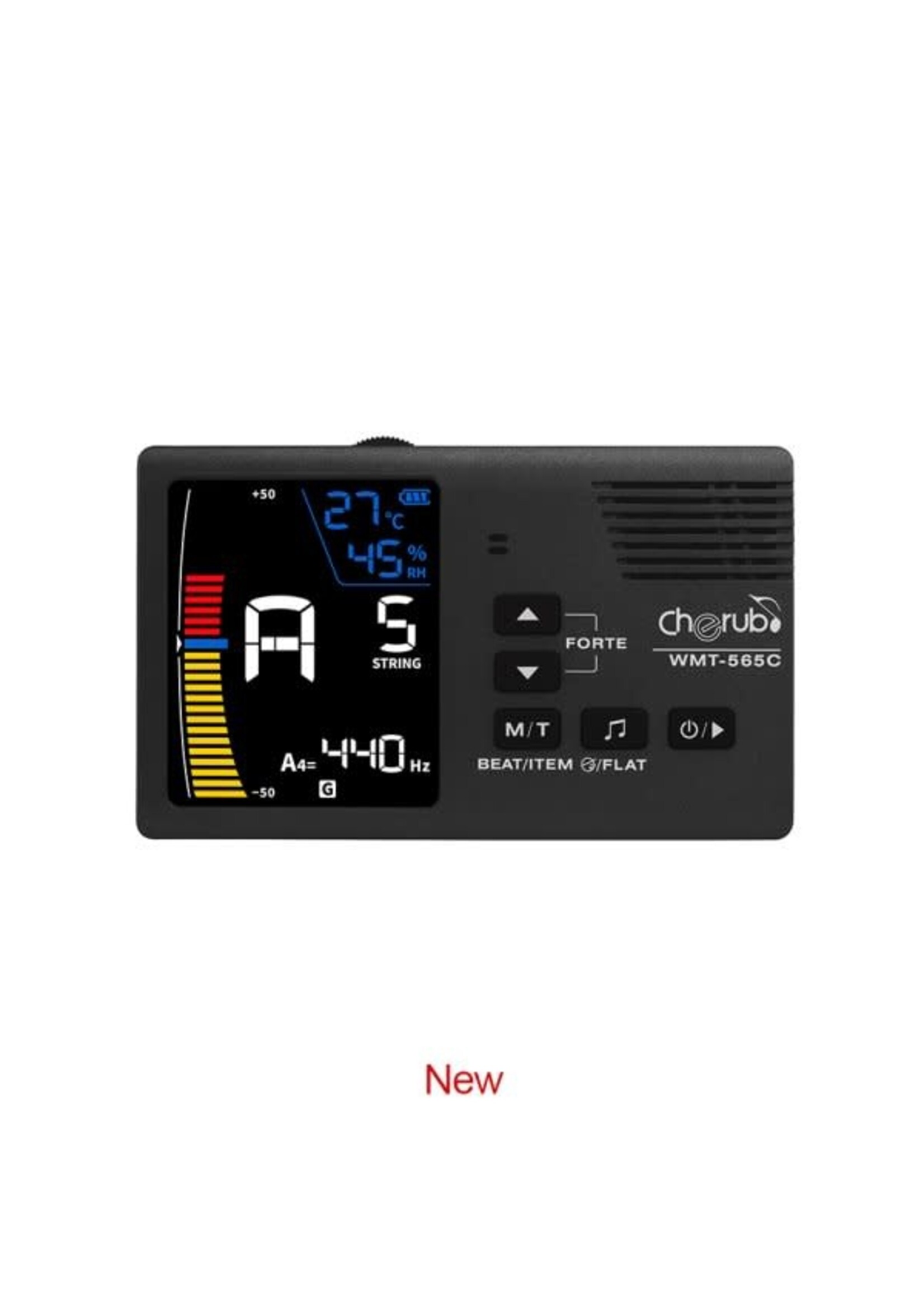 Cherub Cherub 5-In-1 Rechargeable String Instrument Mate Hygrometer & Thermometer Equipped