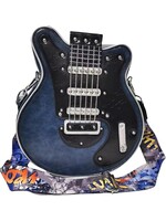 Guitar-Shaped Crossbody Bag Blue