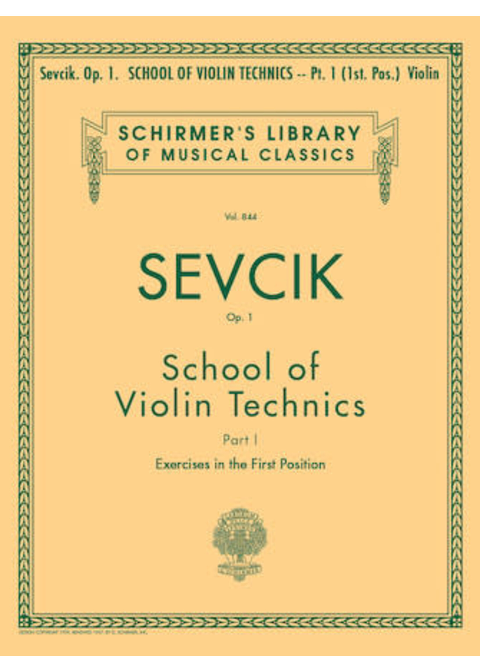 Hal Leonard School of Violin Technics, Op. 1 – Book 1 Schirmer Library of Classics Volume 844