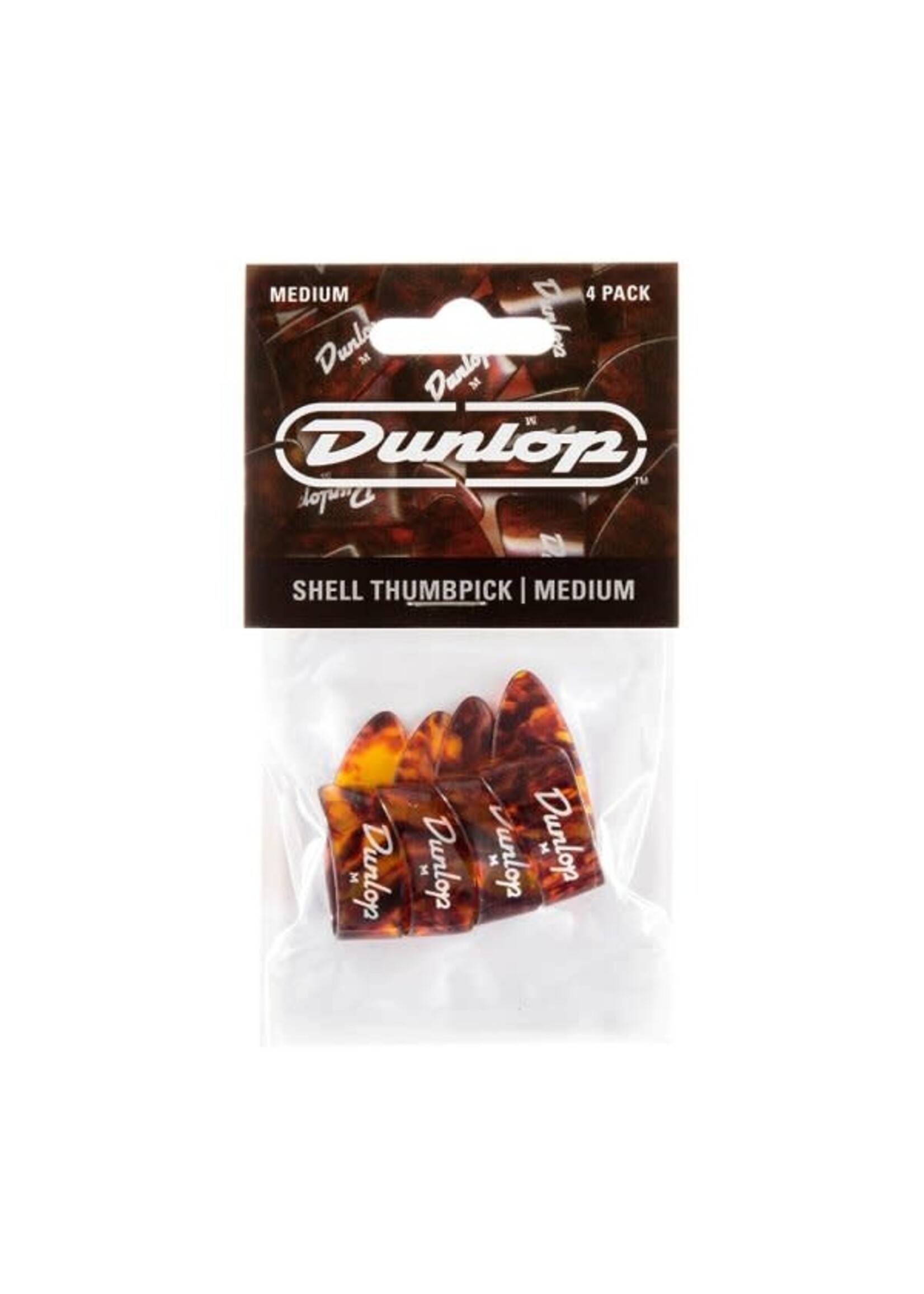 Dunlop Dunlop Medium Brown Shell Thumb Picks (4 Picks)